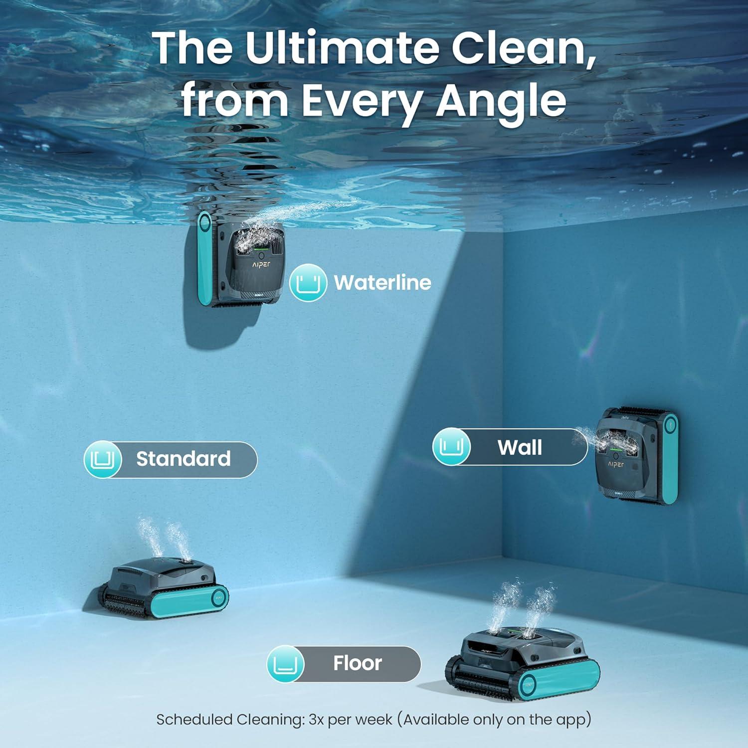 Limpiador de Piscinas Robótico AIPER Scuba X1 200 m² Azul