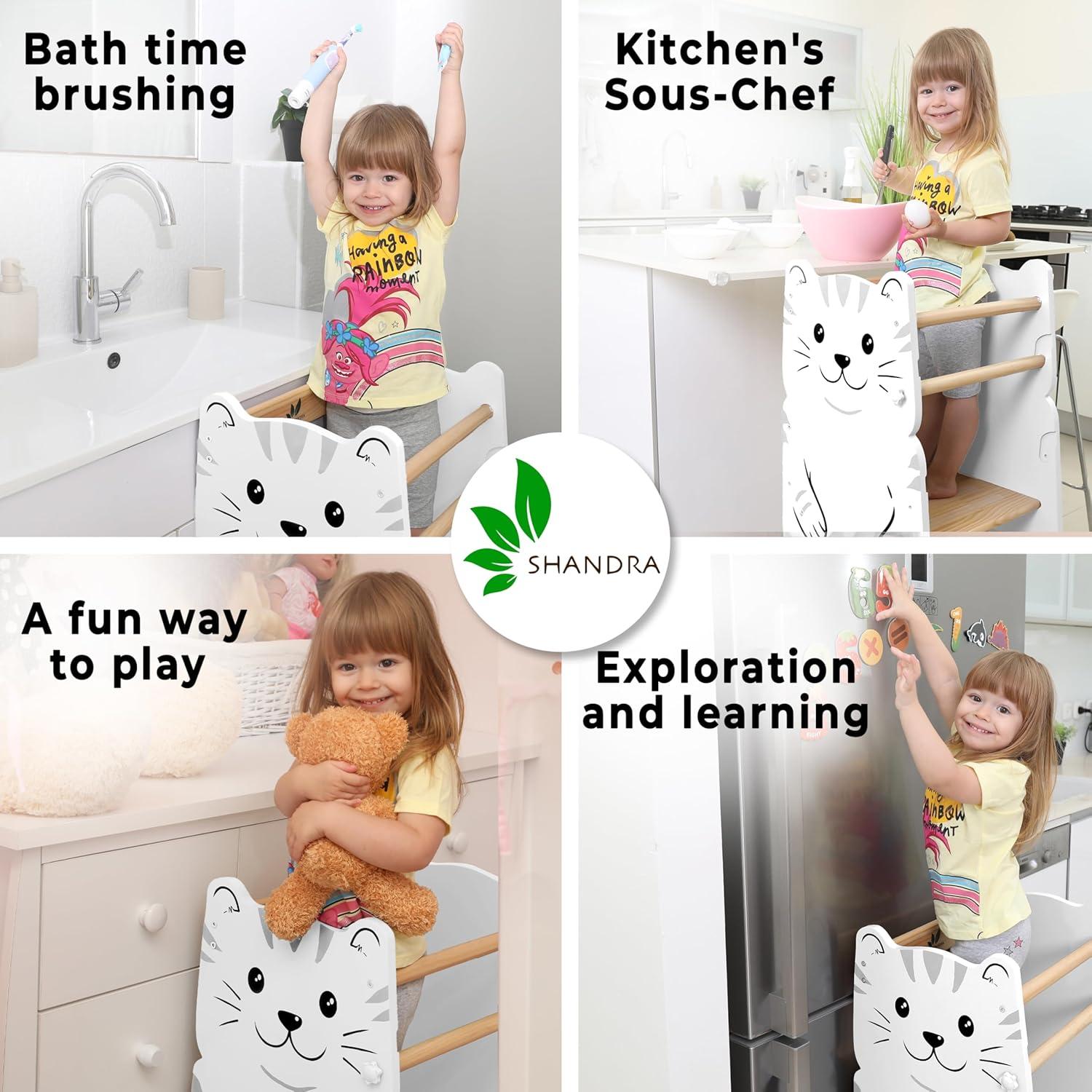 Escalera de Cocina SHANDRA para Niños - Torre Montessori Ajustable