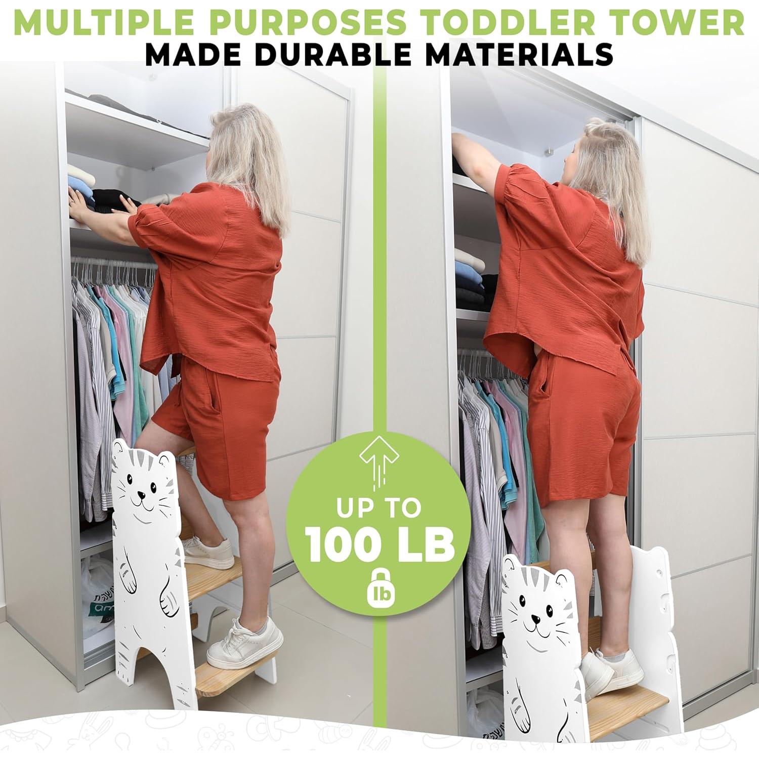 Escalera de Cocina SHANDRA para Niños - Torre Montessori Ajustable