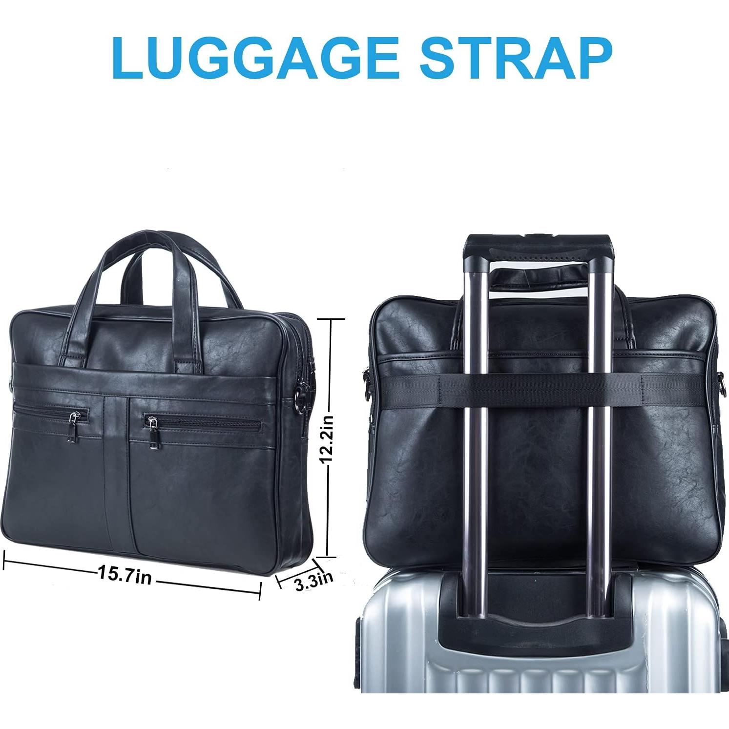 Bolsa Mensajera de Cuero Seyfocnia para Laptop 15.6"