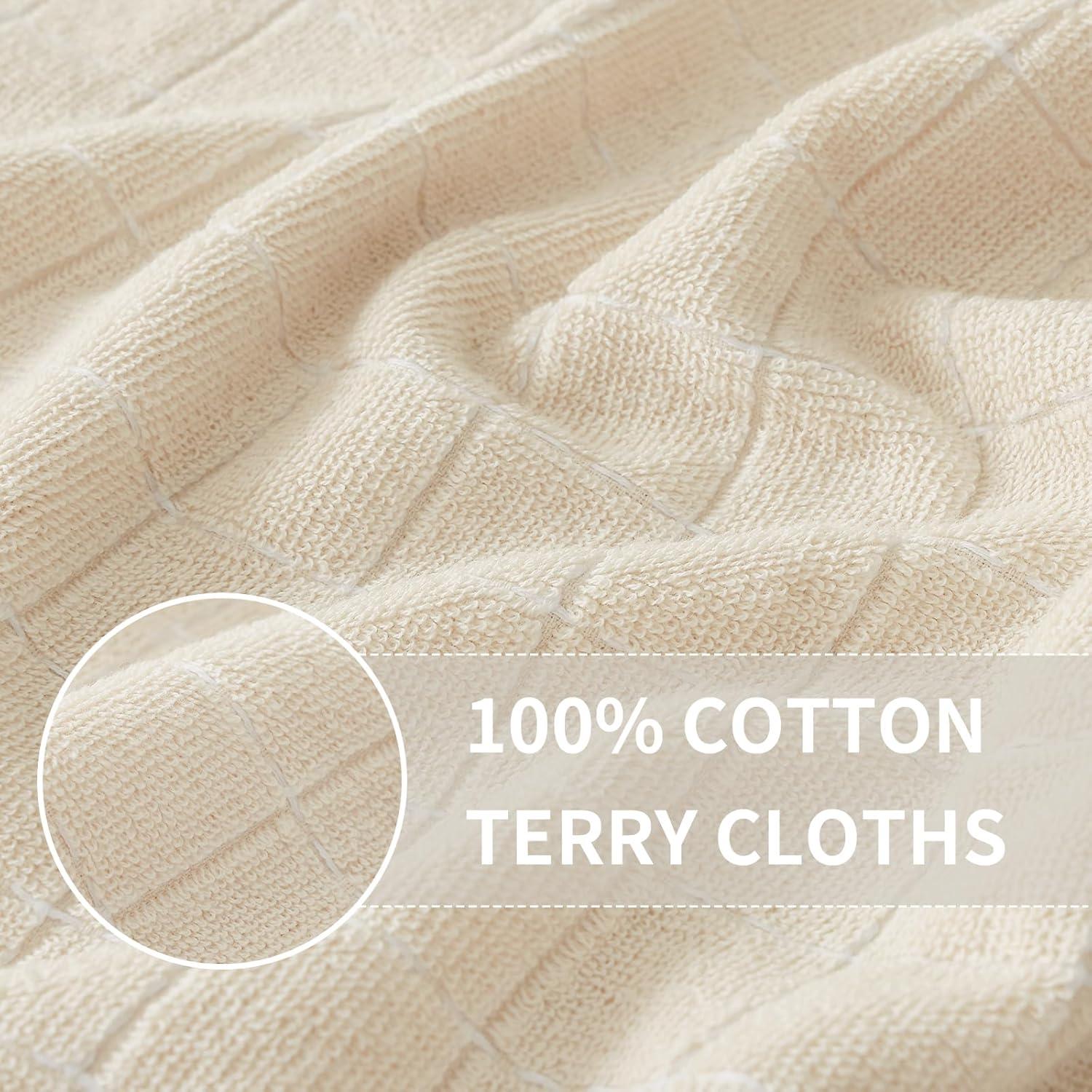 Juego de Toallas de Cocina Homaxy 100% Algodón 8 Piezas Beige