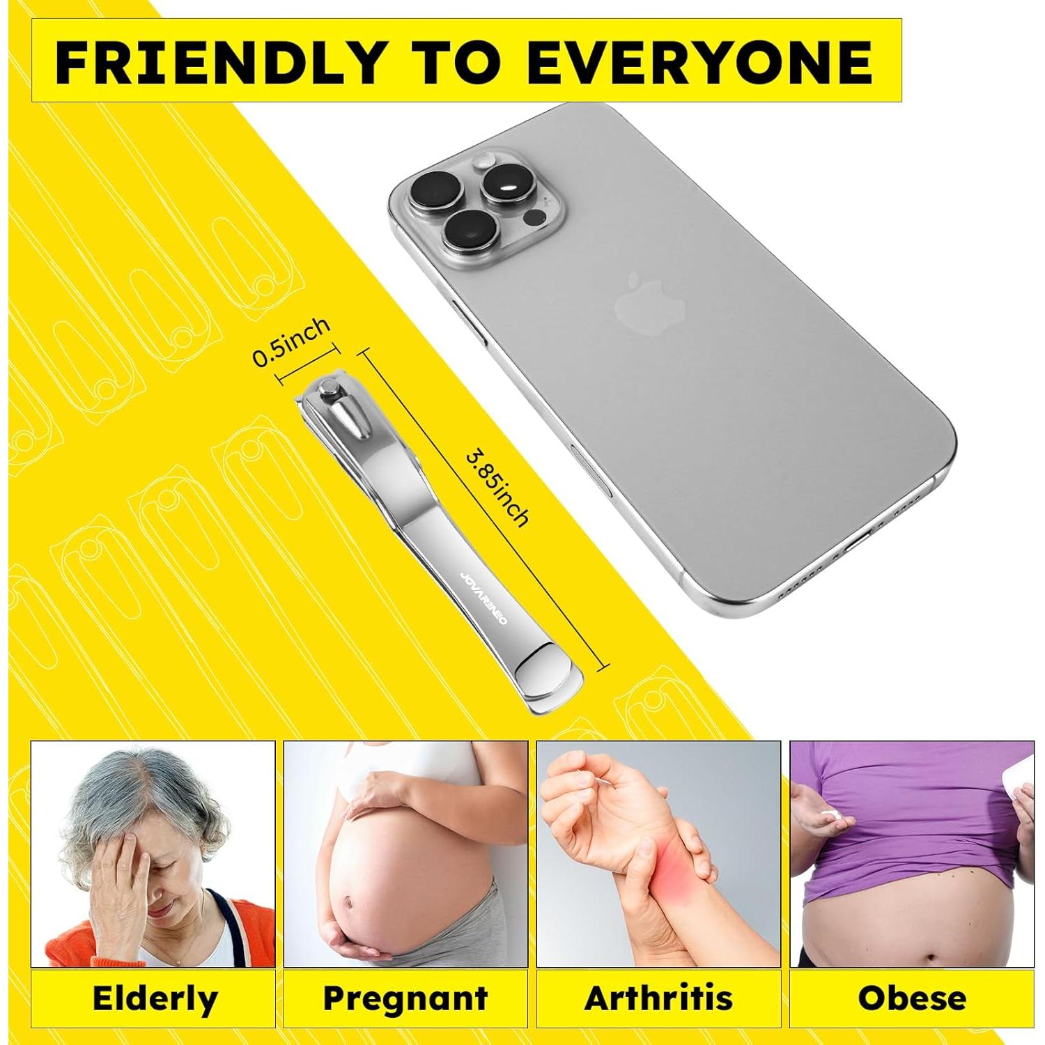 Cortauñas Ergonómico Jovareneo con Cabezal Rotatorio 360°