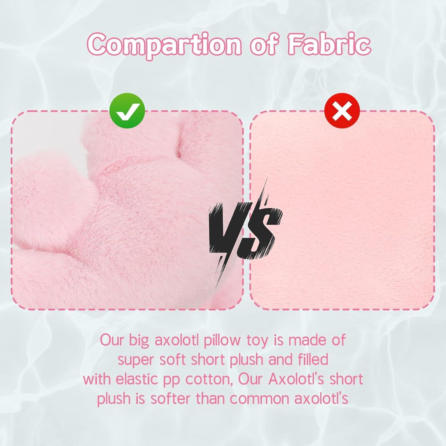 Almohada de Peluche Axolote Rosa MaoGoLan 80 cm con 4 Bebés