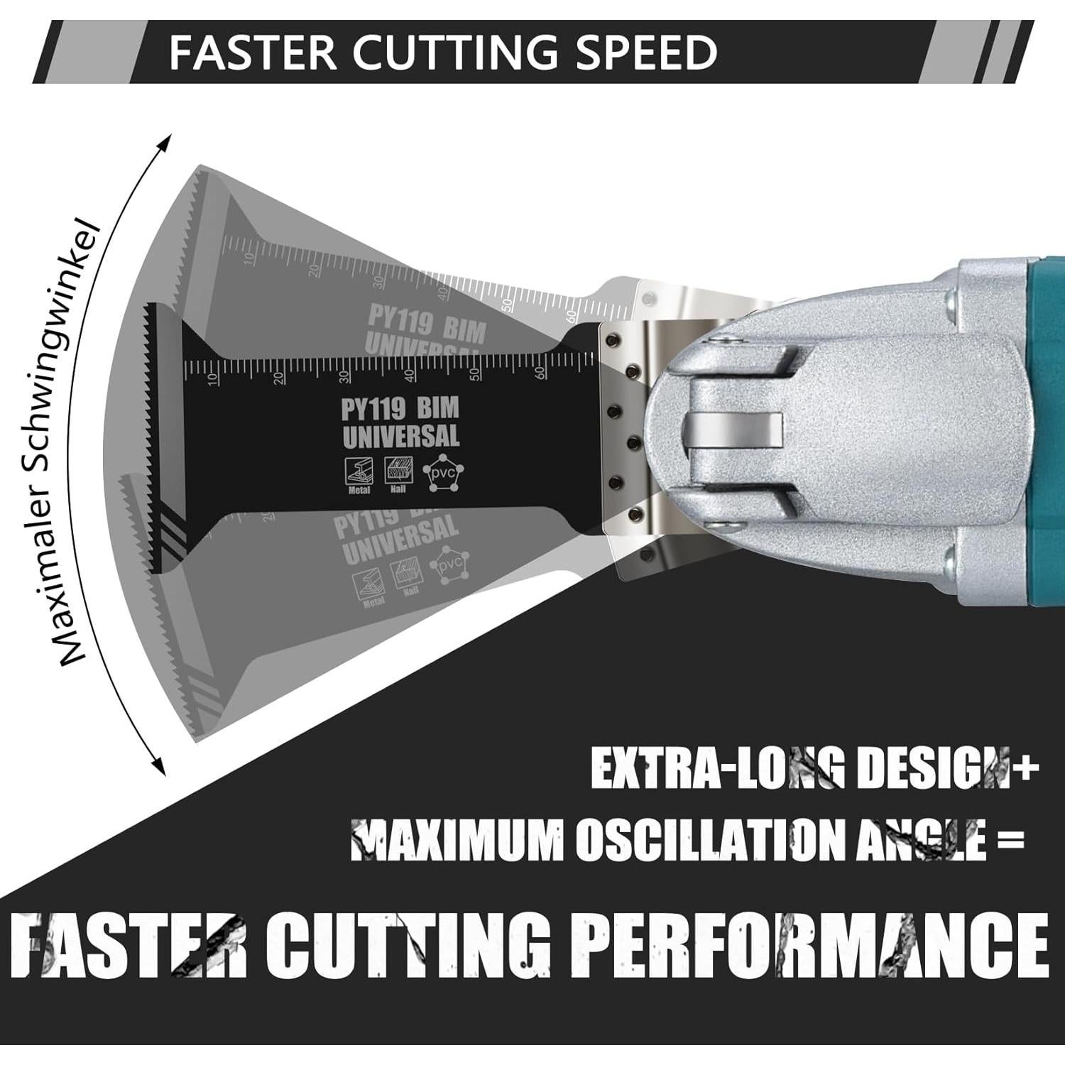 Hoja de sierra oscilante bi-metal Payara 3 piezas 40 mm