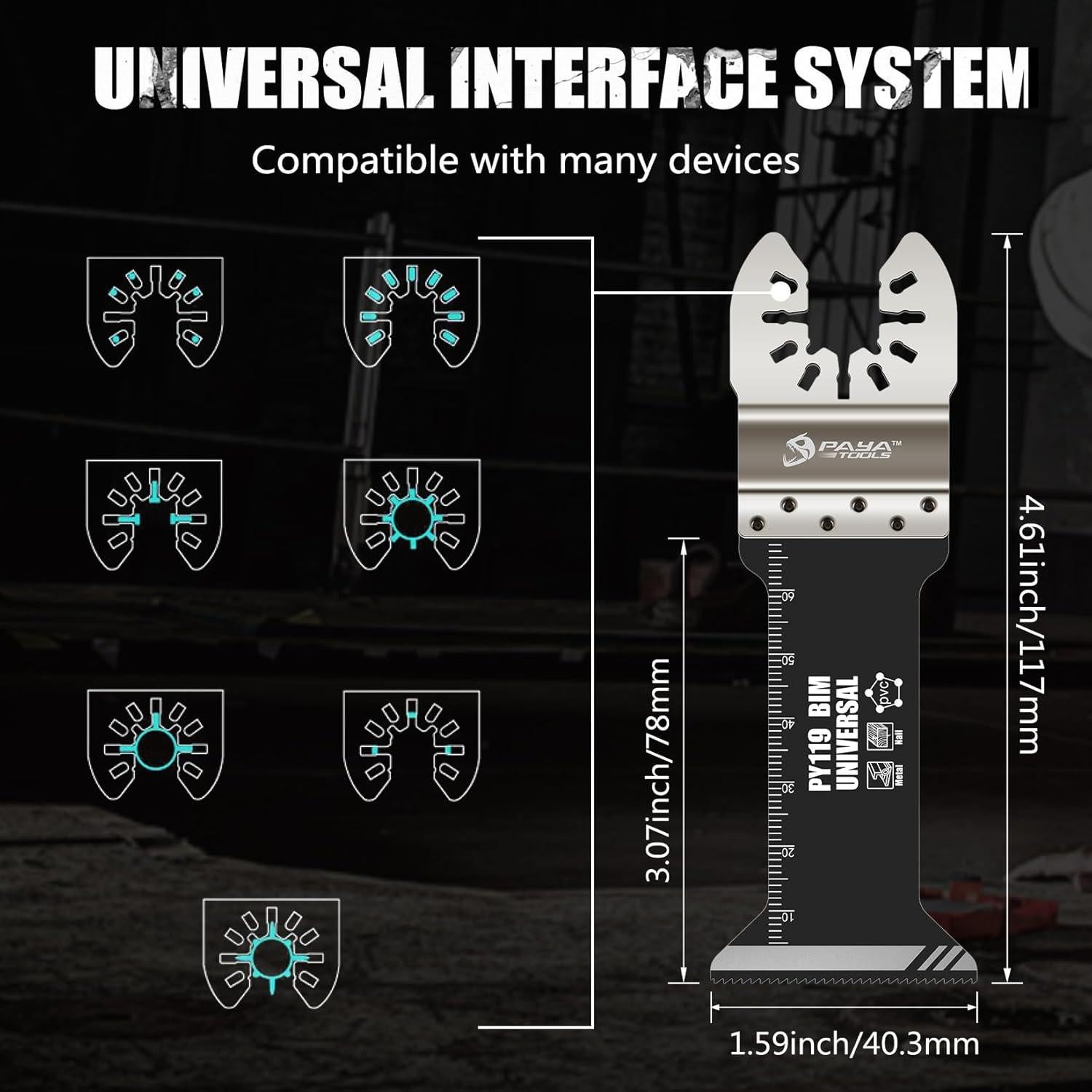 Hoja de sierra oscilante bi-metal Payara 3 piezas 40 mm