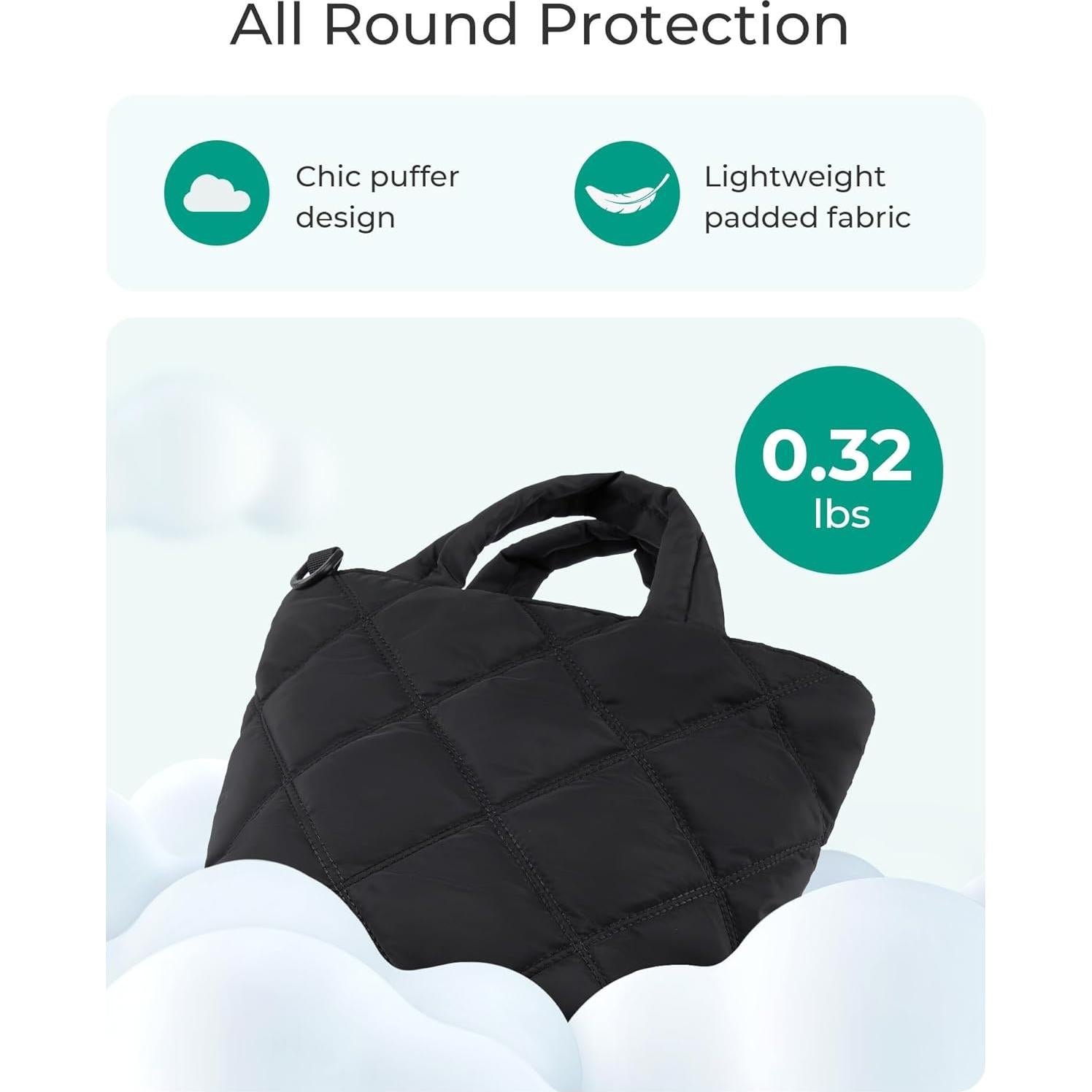 Bolsos Cruzados BAGSMART para Mujeres, Tote Acolchado 8L