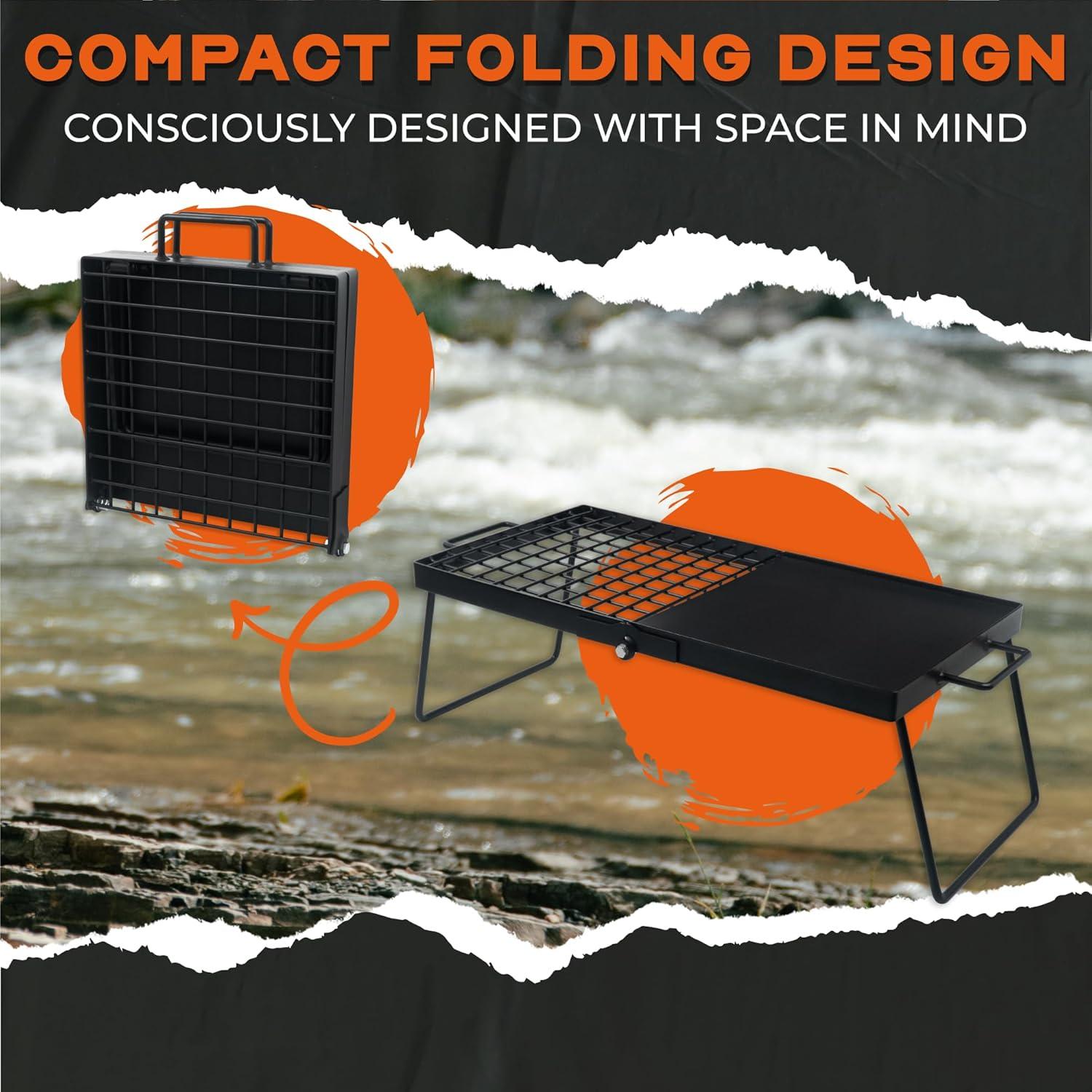 Parrilla de Campamento Plegable Adventure Seeka 24" Alta Resistencia