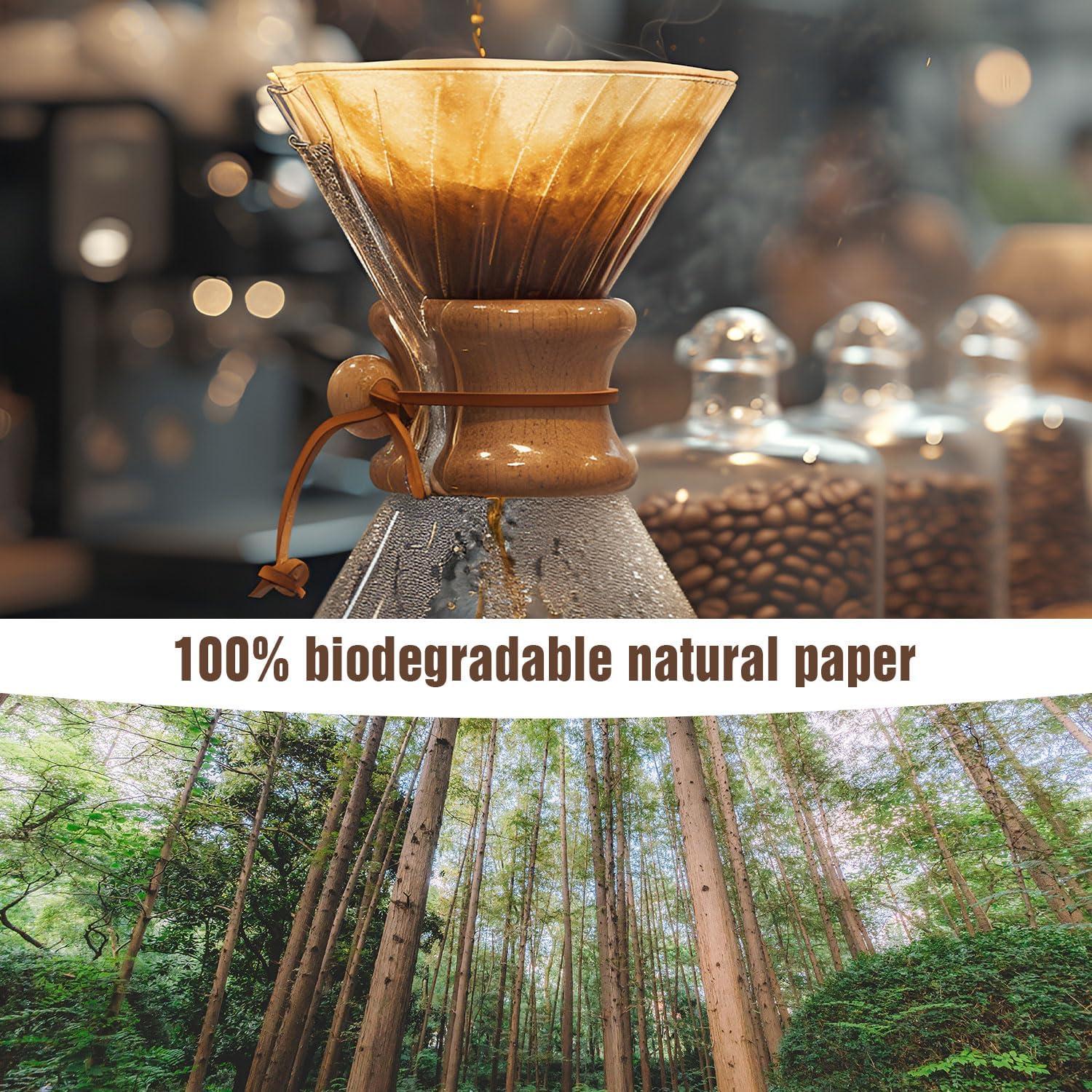 Filtros de café en cono Clinuse U04 200 unidades sin blanquear