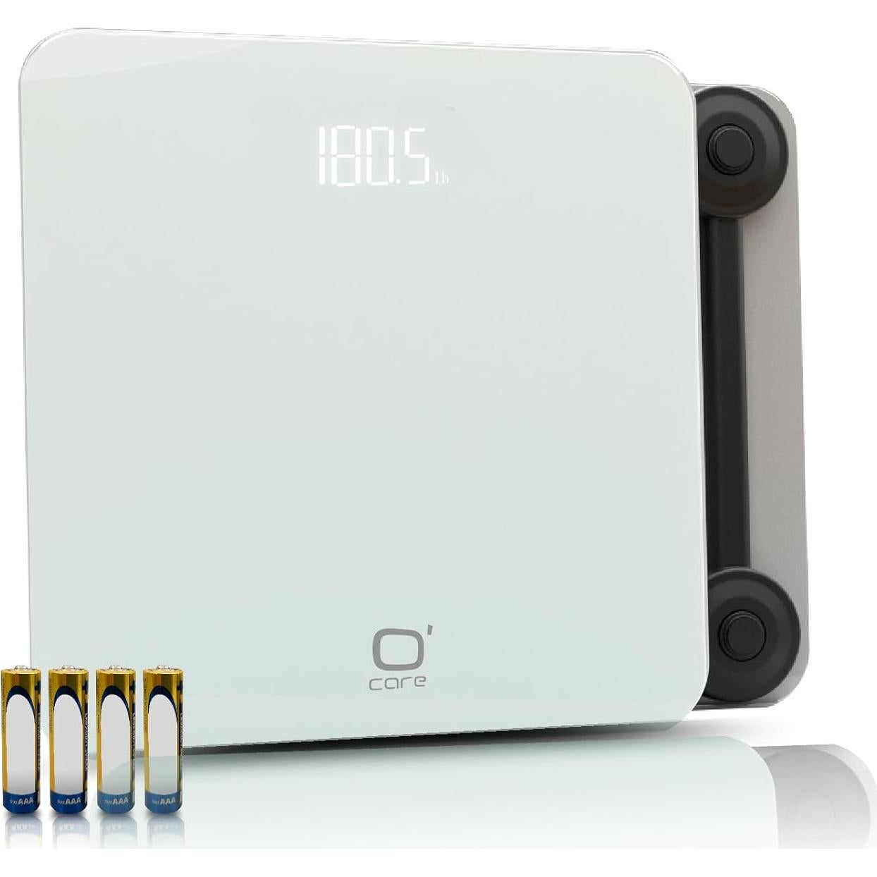 Balanza Digital de Baño O'CARE 400lb Pantalla LED Blanca