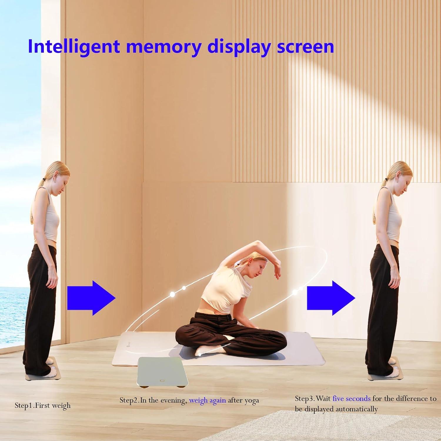 Balanza Digital de Baño O'CARE 400lb Pantalla LED Blanca