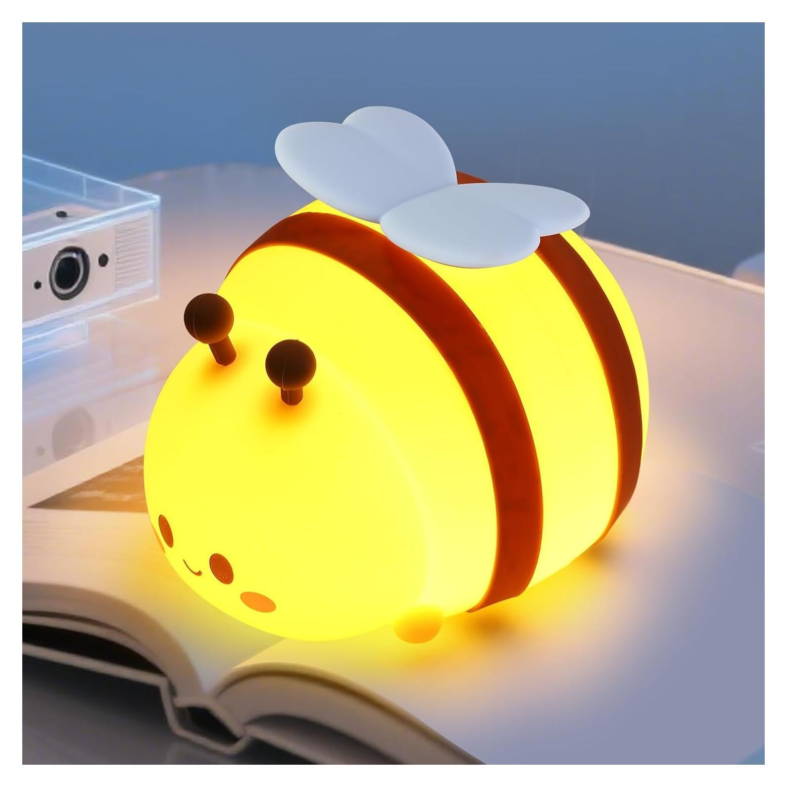 Luz Nocturna Abeja Ollycasa LED Táctil Regulable 8.89cm