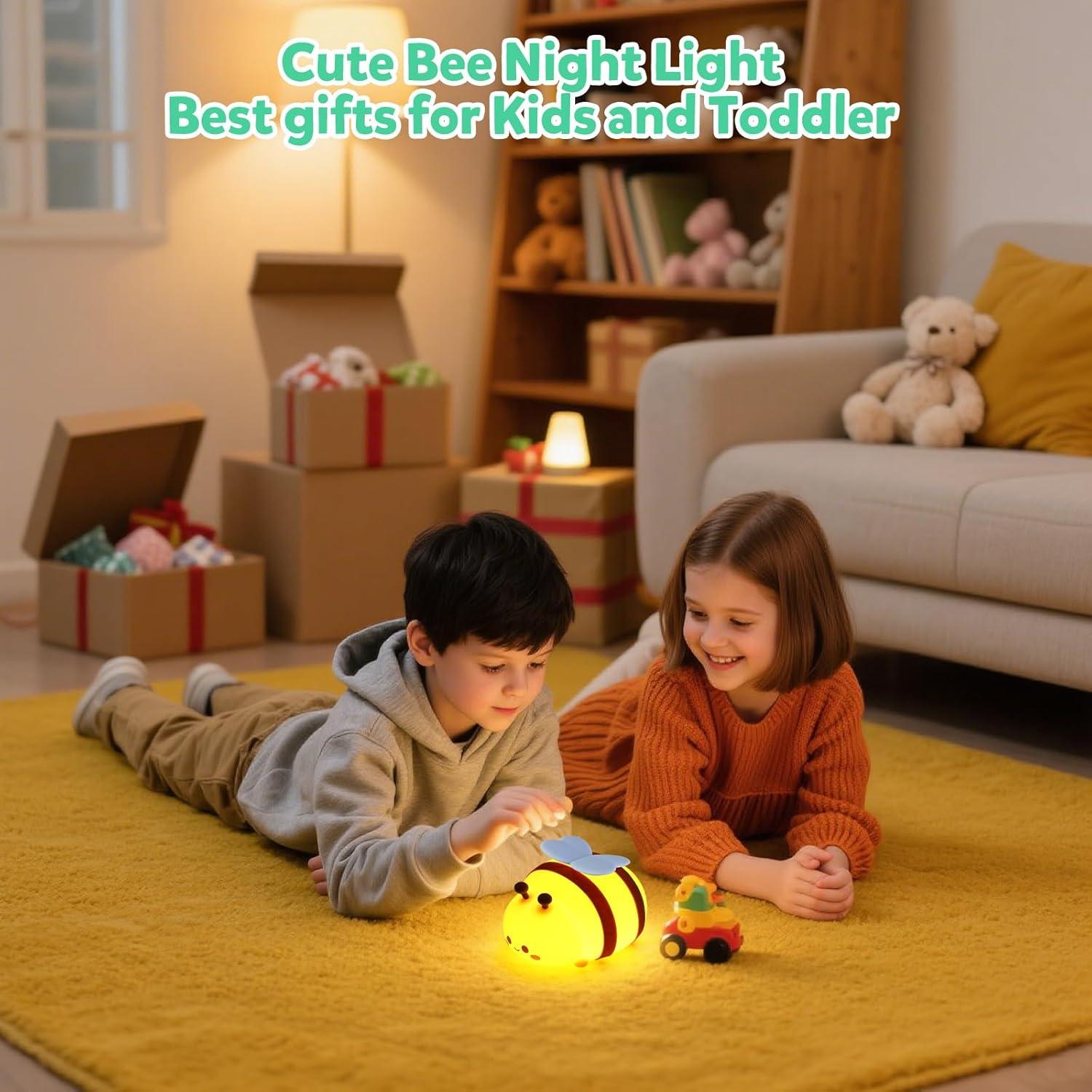 Luz Nocturna Abeja Ollycasa LED Táctil Regulable 8.89cm