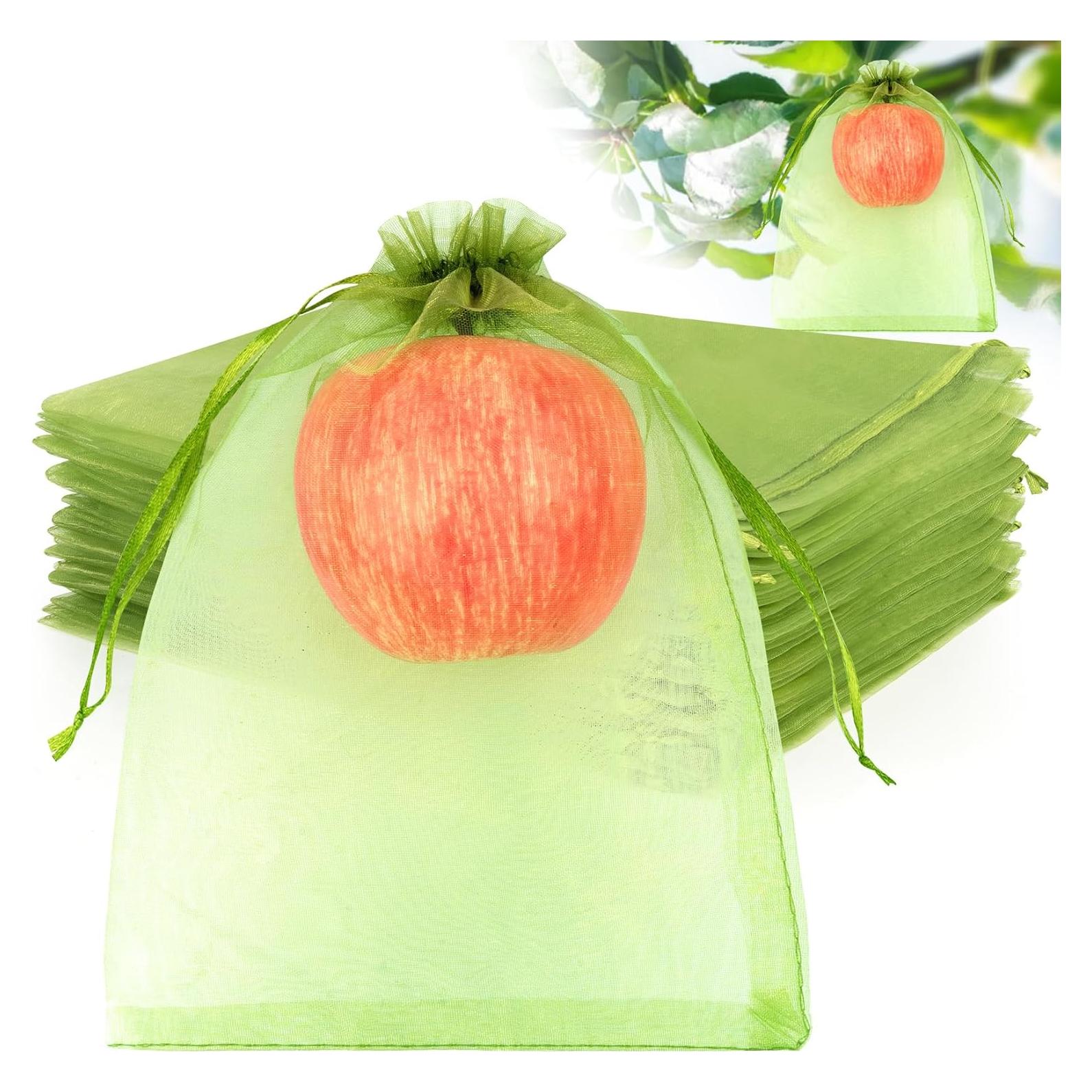Bolsas de Protección para Frutas ANZNKU 100pcs 15x22 cm Verde