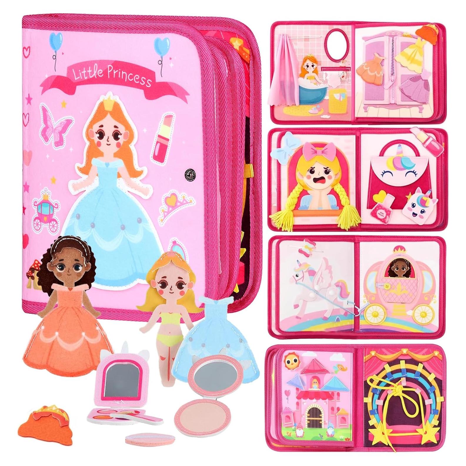 Libro Ocupado Montessori Princesa para Niños 1-3 Años