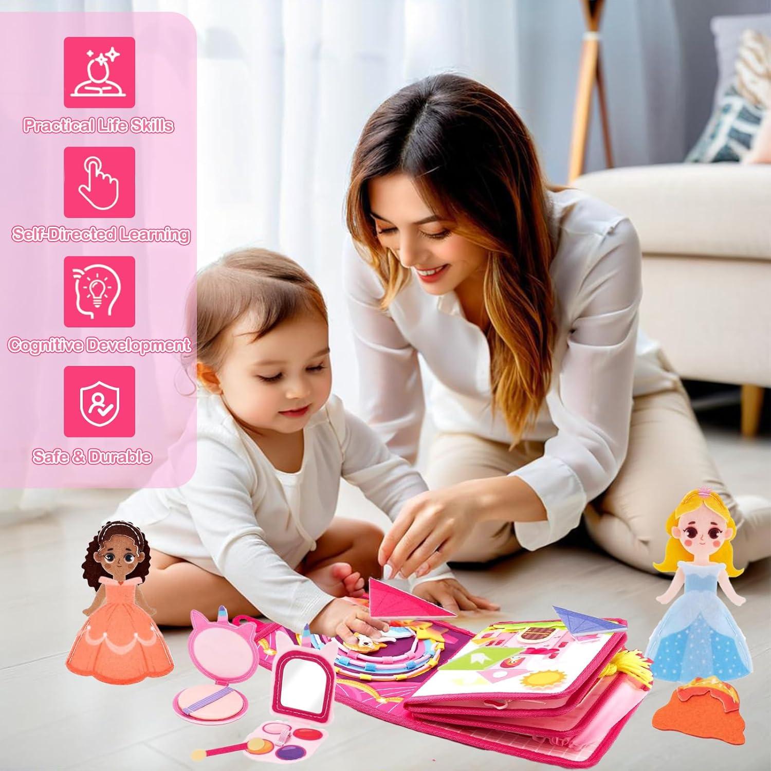 Libro Ocupado Montessori Princesa para Niños 1-3 Años