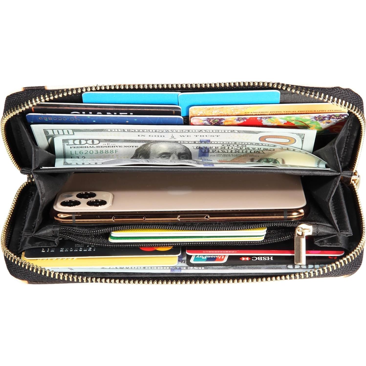 Billetera Boho Western Nabegum para Mujeres Lienzo 0.18 kg