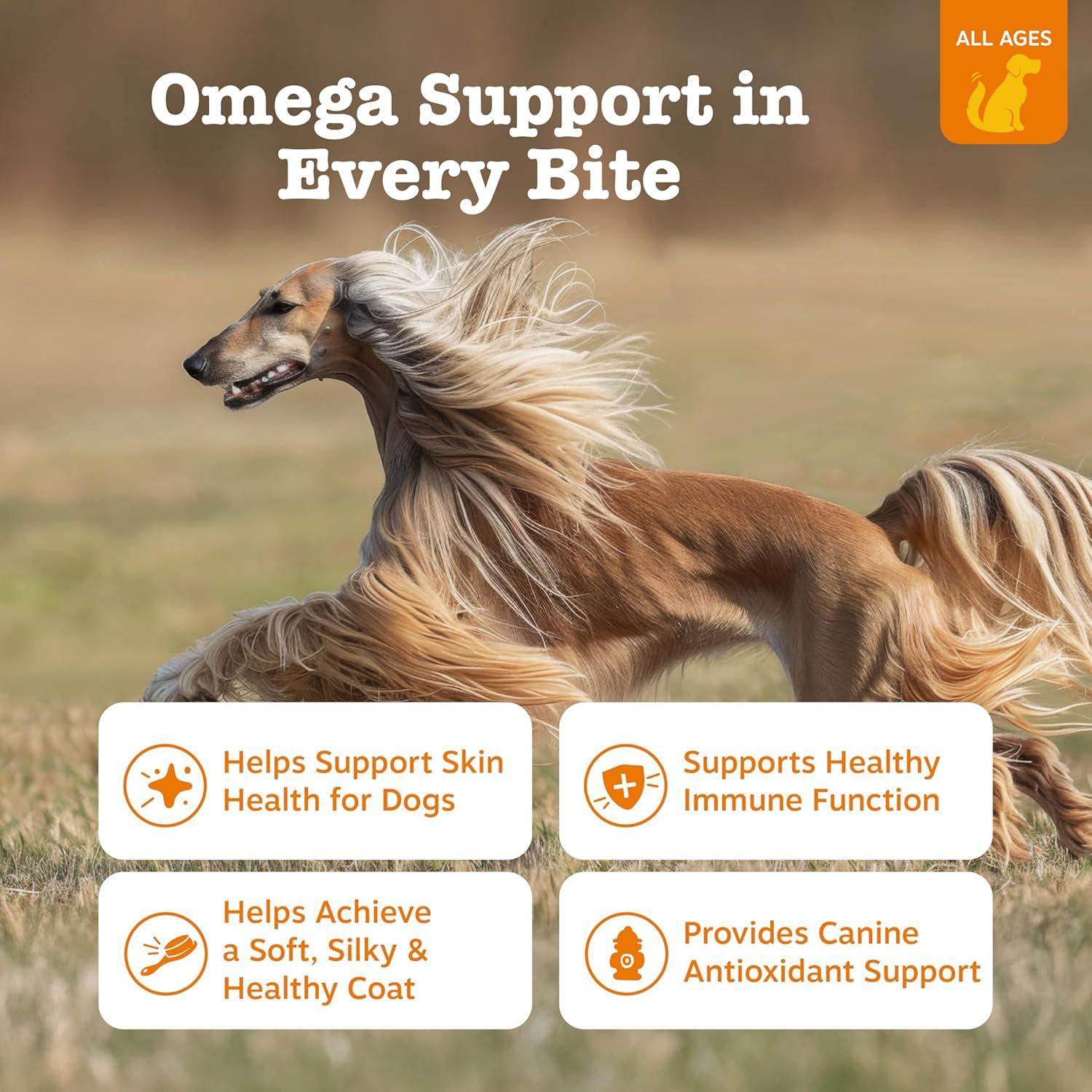 Zesty Paws Suplemento Omega 3 para Perros - 90 Masticables Tocino