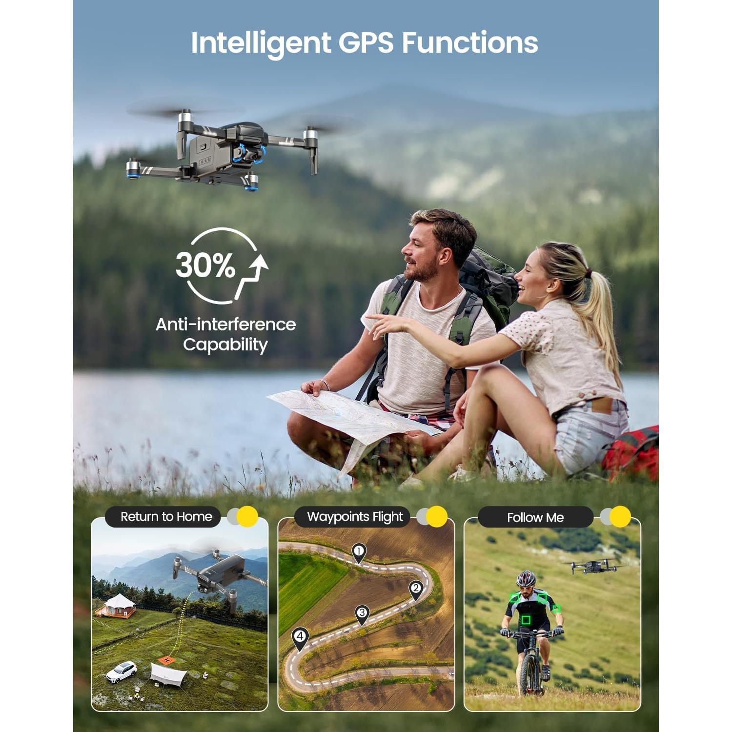 Drone GPS Holy Stone HS600 4K EIS con Gimbal 2 Ejes