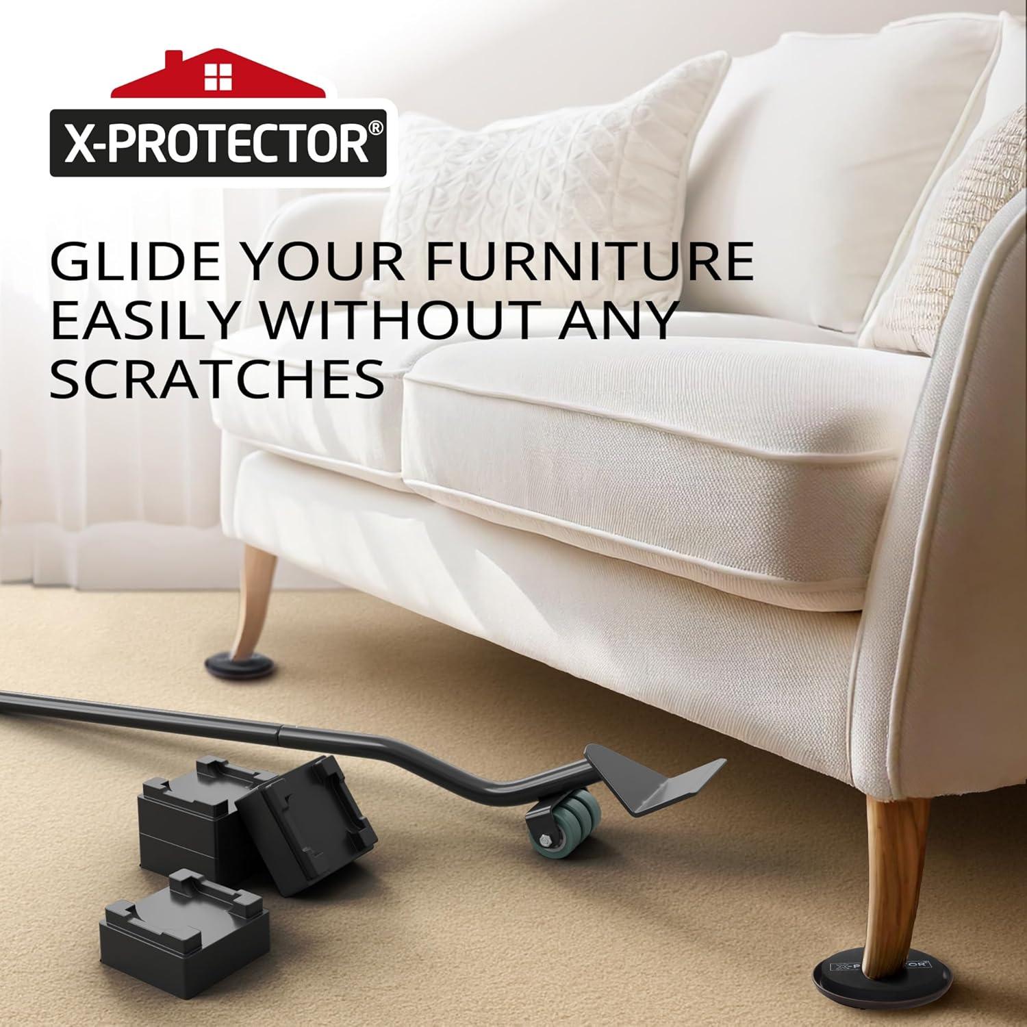 Deslizadores de Muebles X-Protector + Elevador 4 PCS 10.9 cm