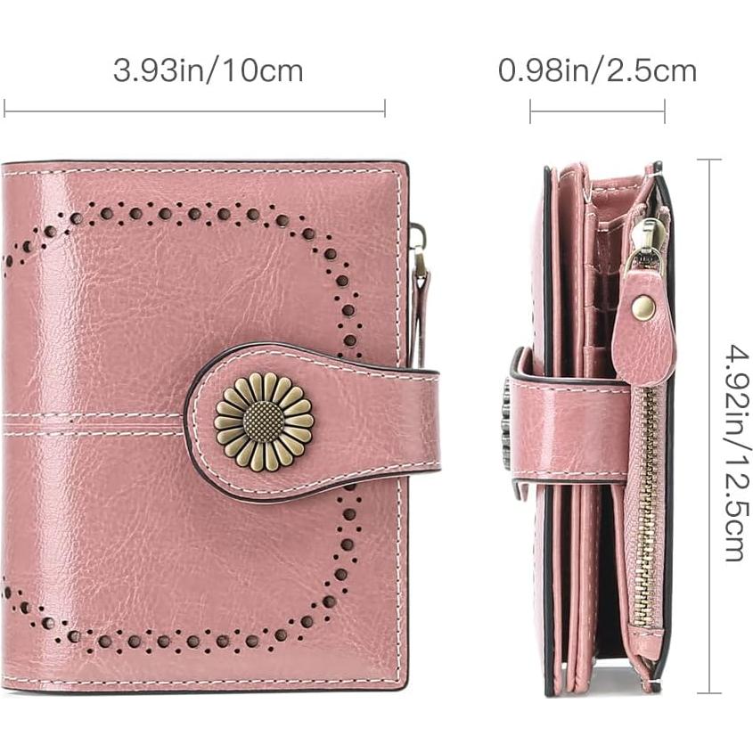 Cartera Pequeña SENDEFN de Cuero Bifold con Bloqueo RFID