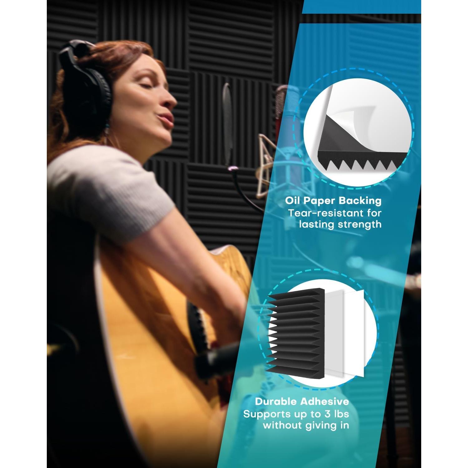 Paneles Acústicos Knightacoustic 24 Piezas 30.48x30.48 cm