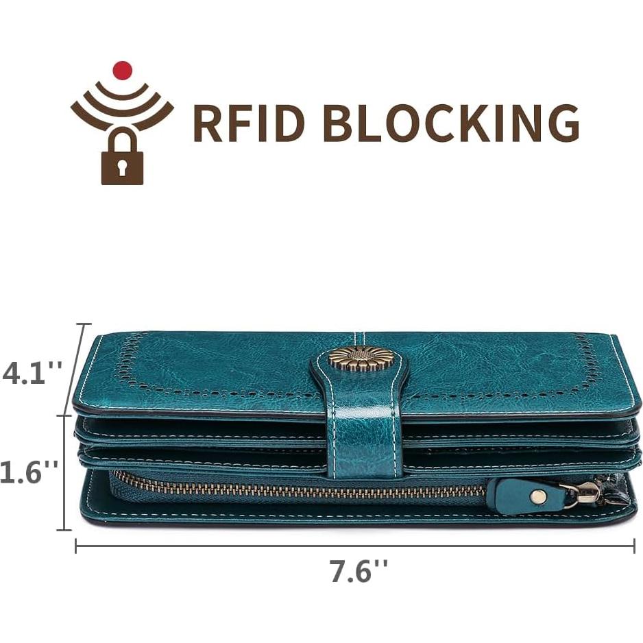 Cartera para Mujeres SENDEFN con Bloqueo RFID y Muñequera