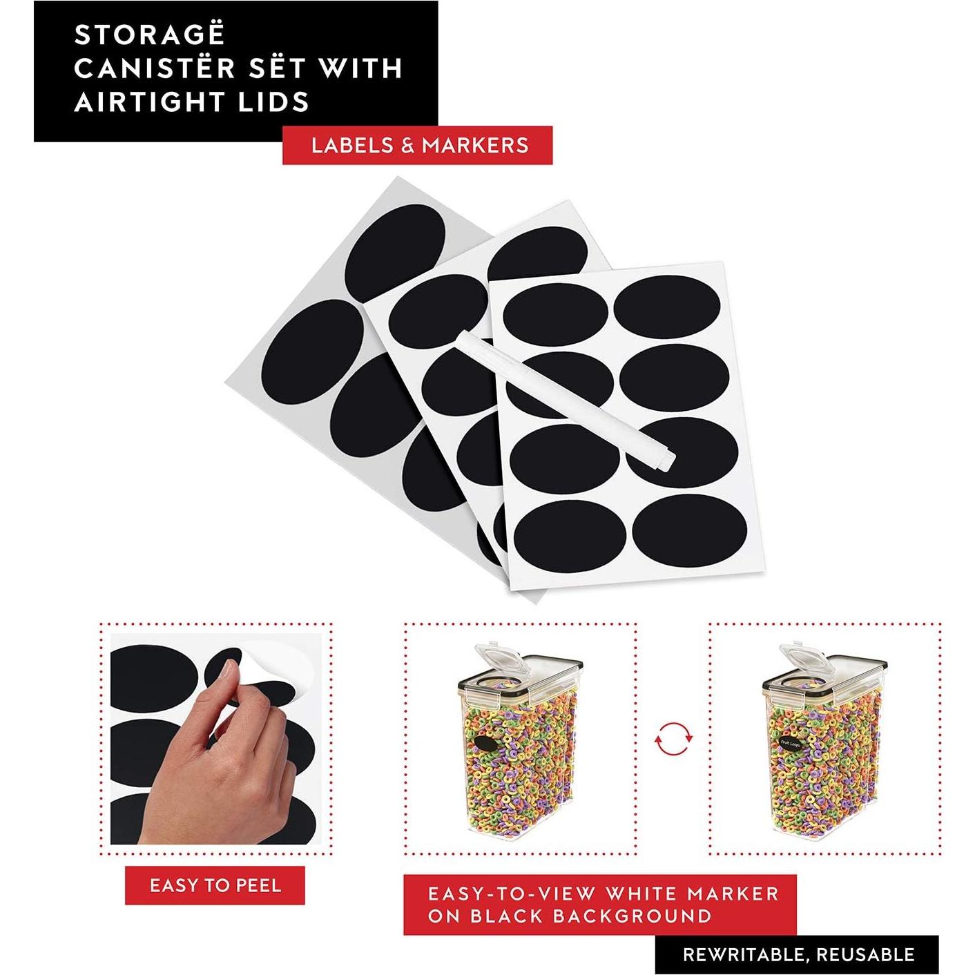 Contenedores de Cereal Dwellza Kitchen 2 Piezas 4.1 L Herméticos