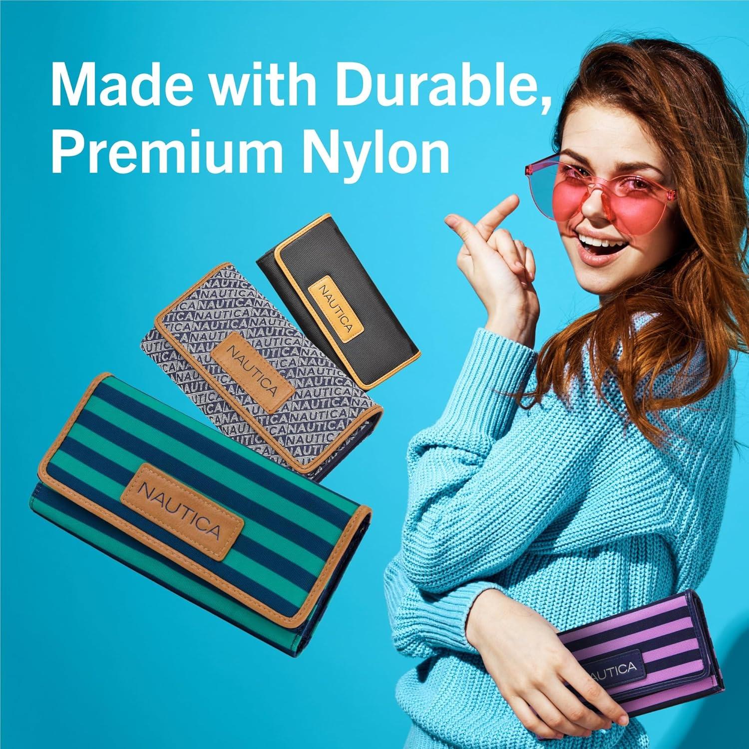 Cartera Nautica Mujer Organizador RFID con 11 Bolsillos