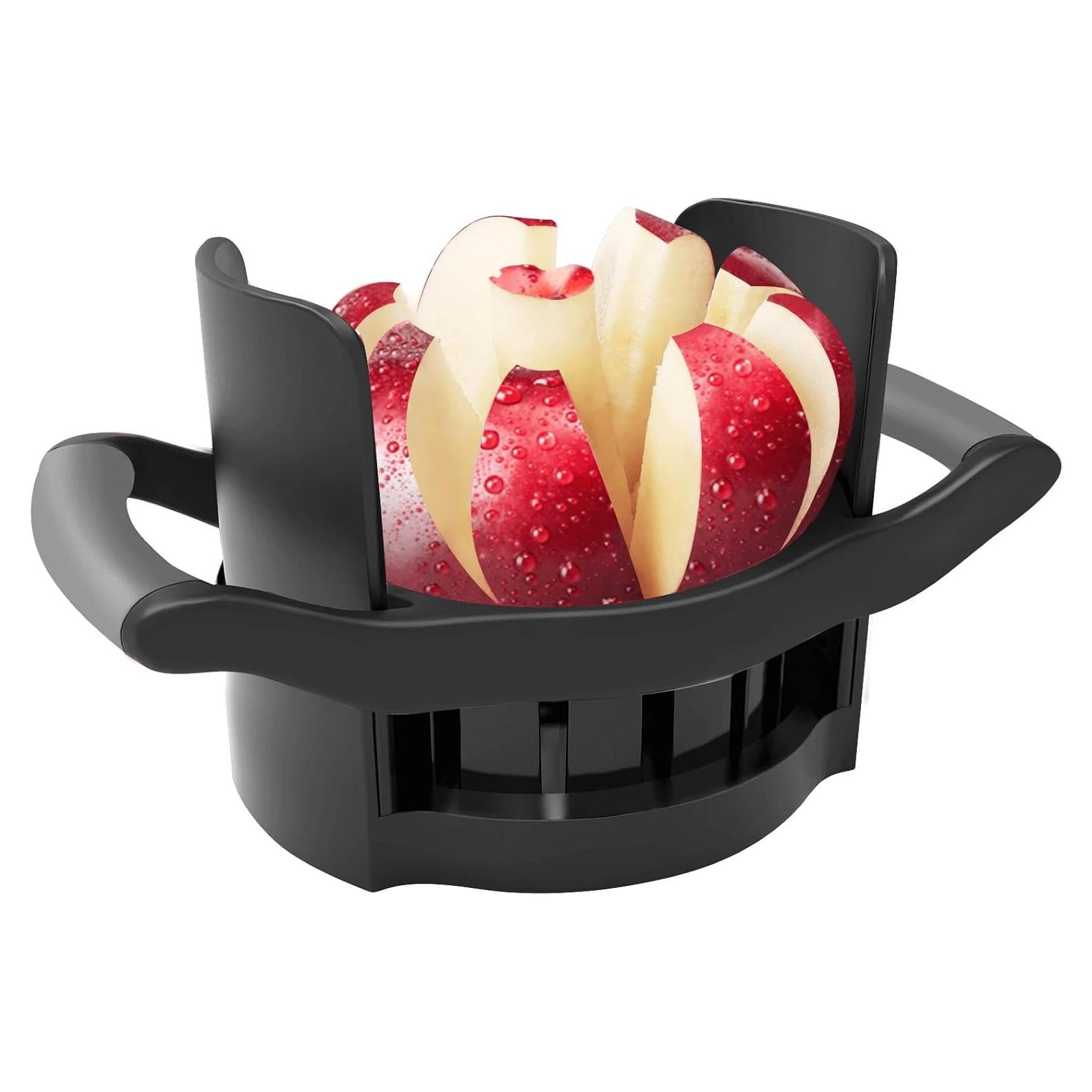 Cortador de Manzanas OOKUU 8 Cuchillas Acero Inoxidable Negro