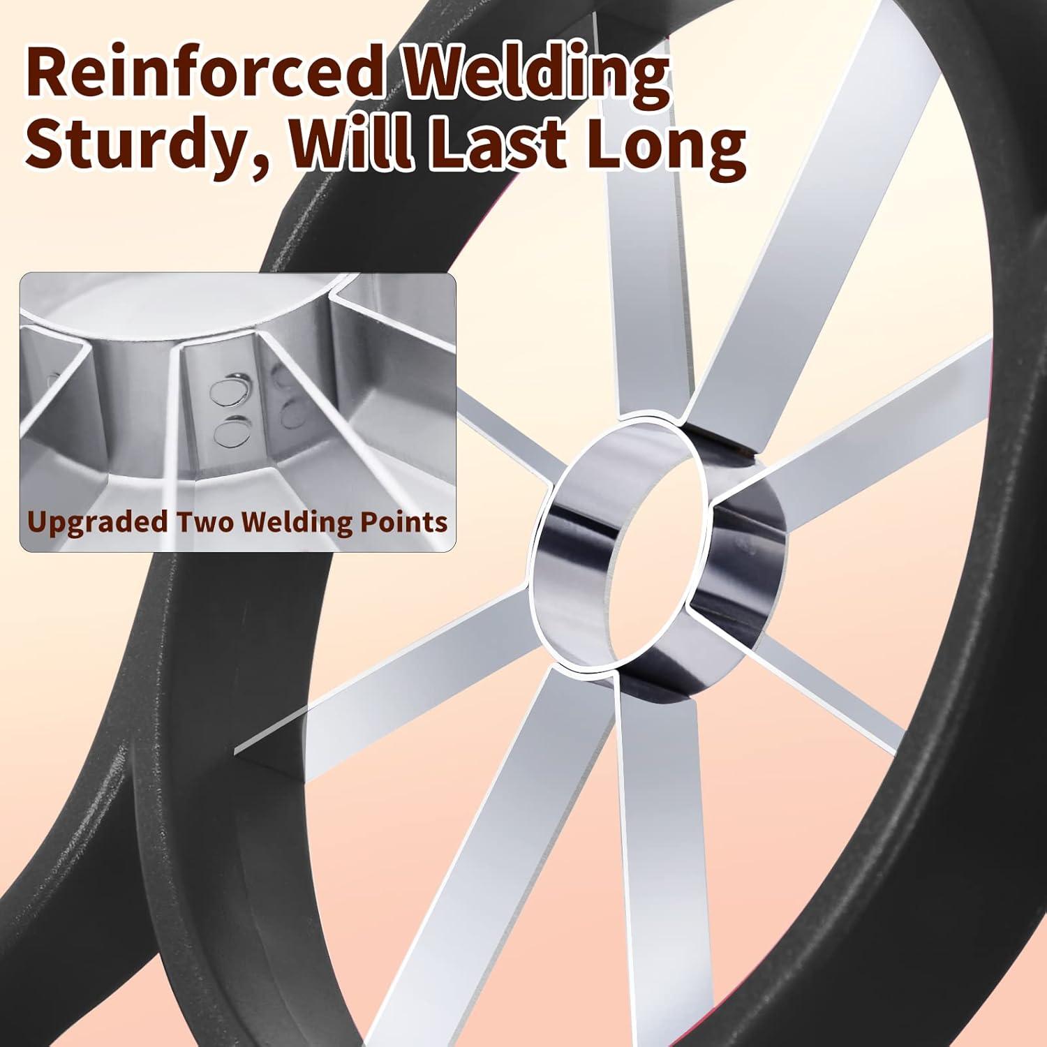 Cortador de Manzanas OOKUU 8 Cuchillas Acero Inoxidable Negro