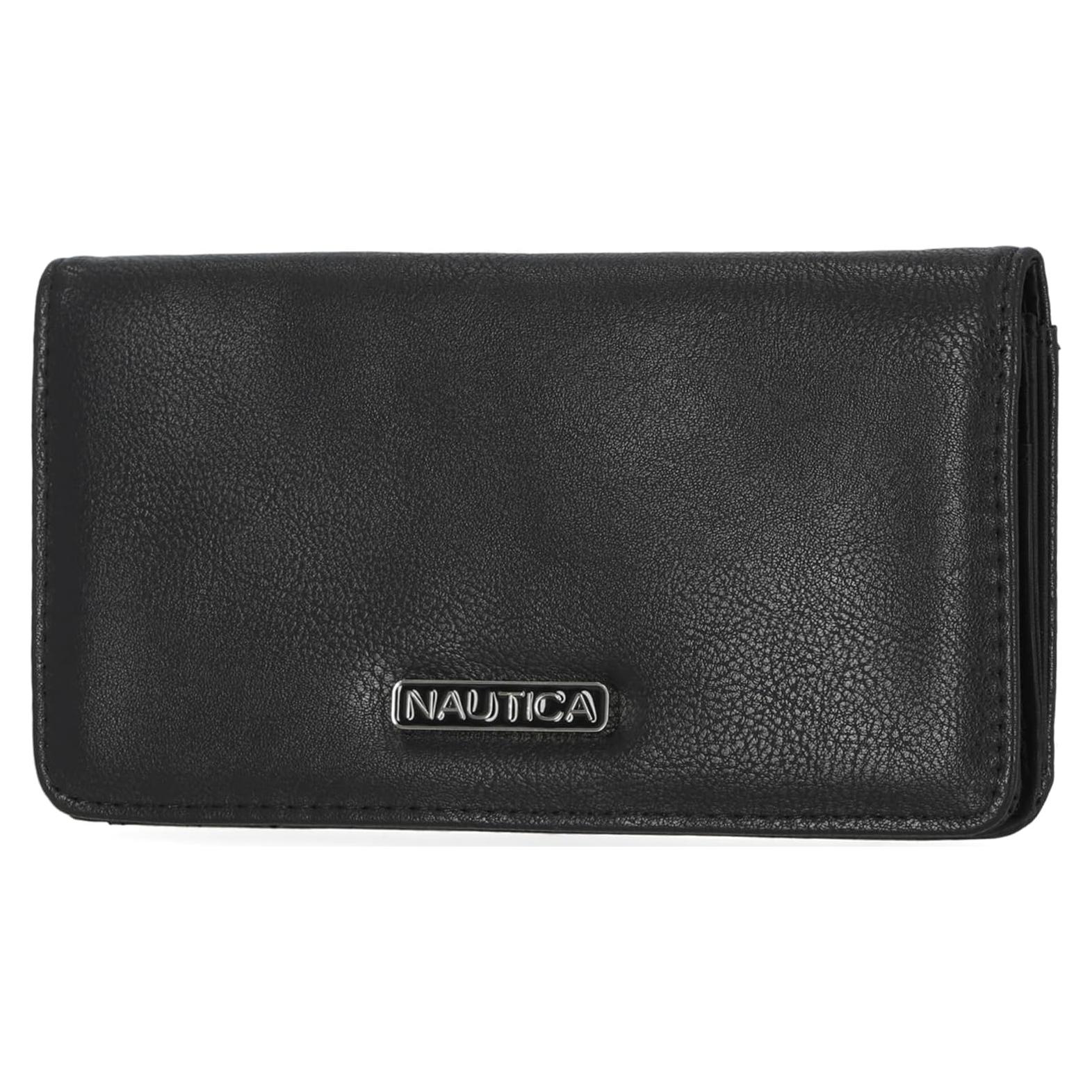 Billetera Slim Nautica para Mujeres con Bloqueo RFID Negra