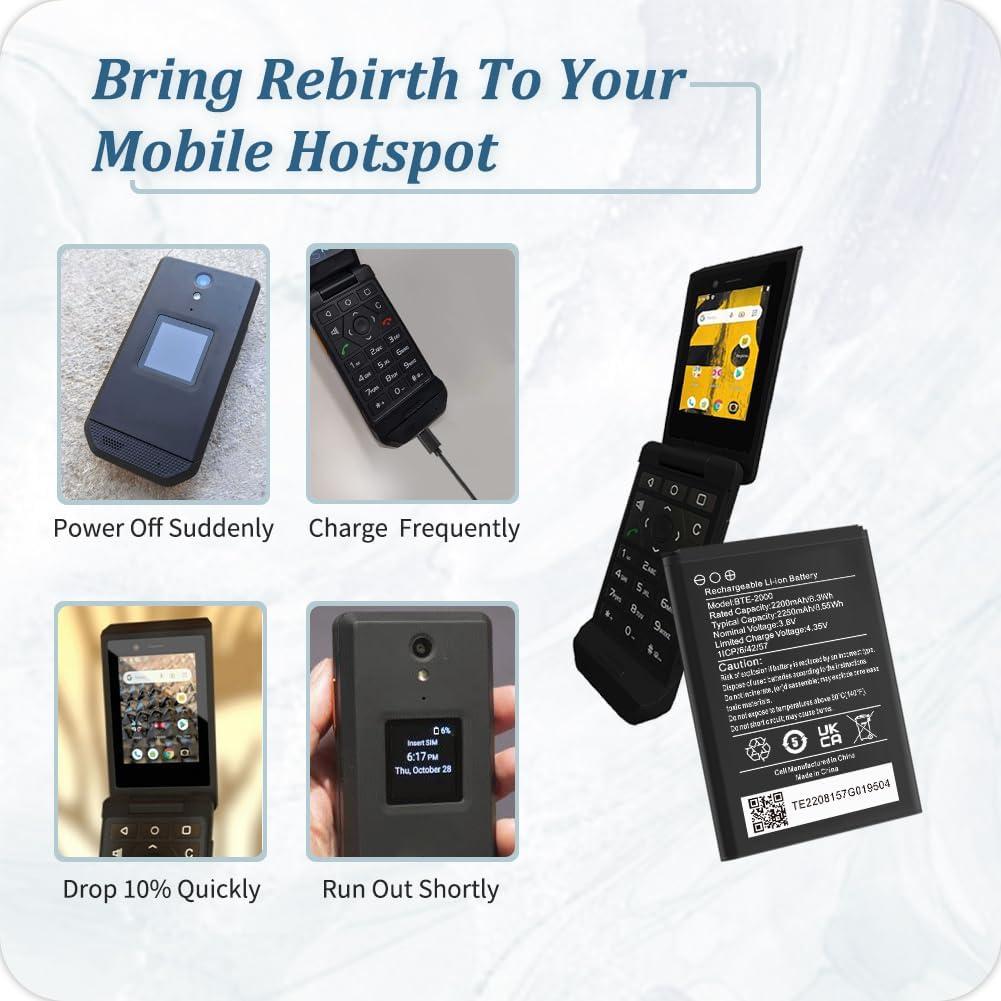 Batería de Reemplazo BTE-2000 Li-ion 2250mAh para CAT S22