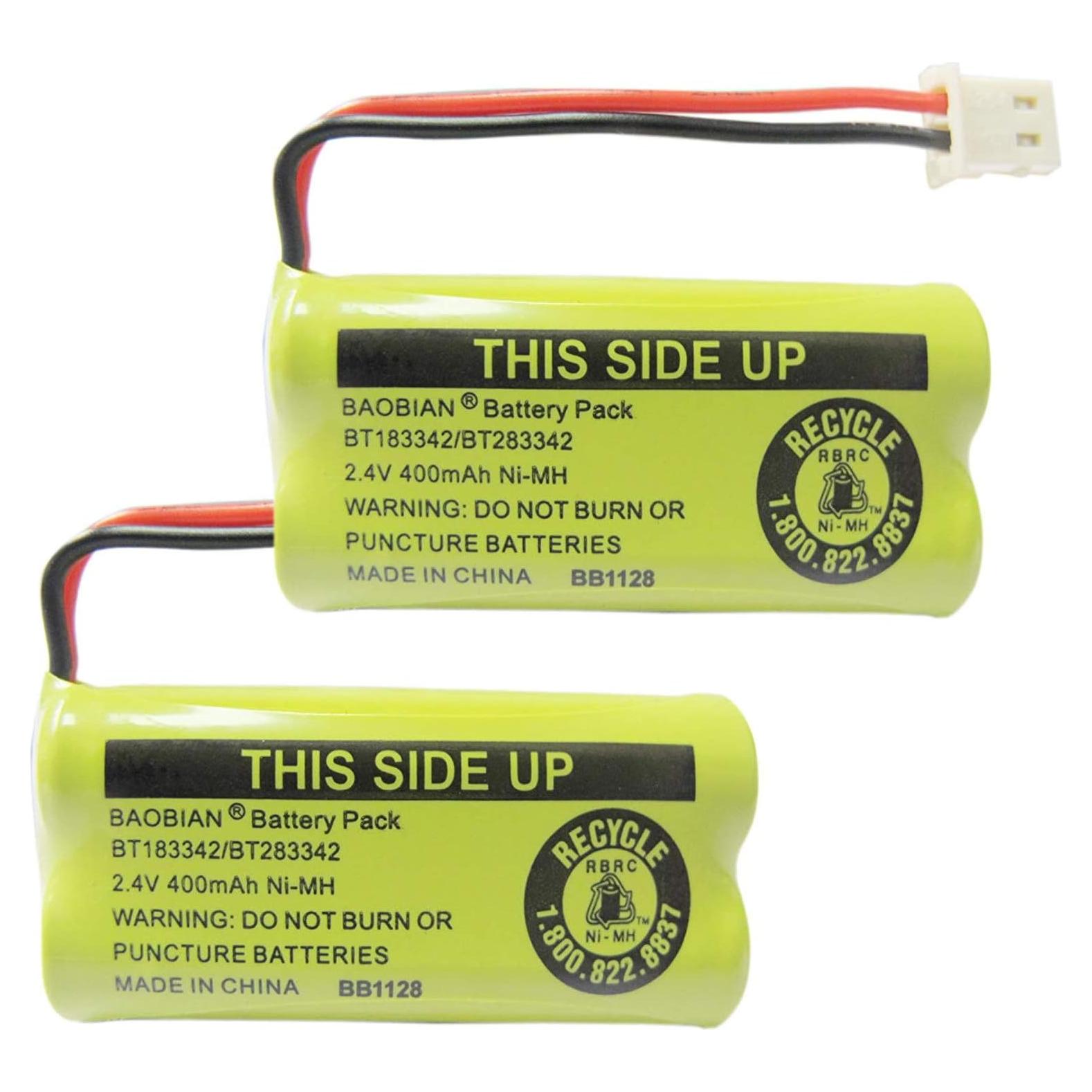 Batería Inalámbrica BAOBIAN 2.4V 400mAh para Teléfono AT&T