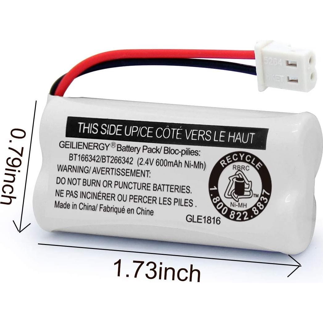 Batería GEILIENERGY BT166342 Compatible VTech AT&T - Paquete de 2