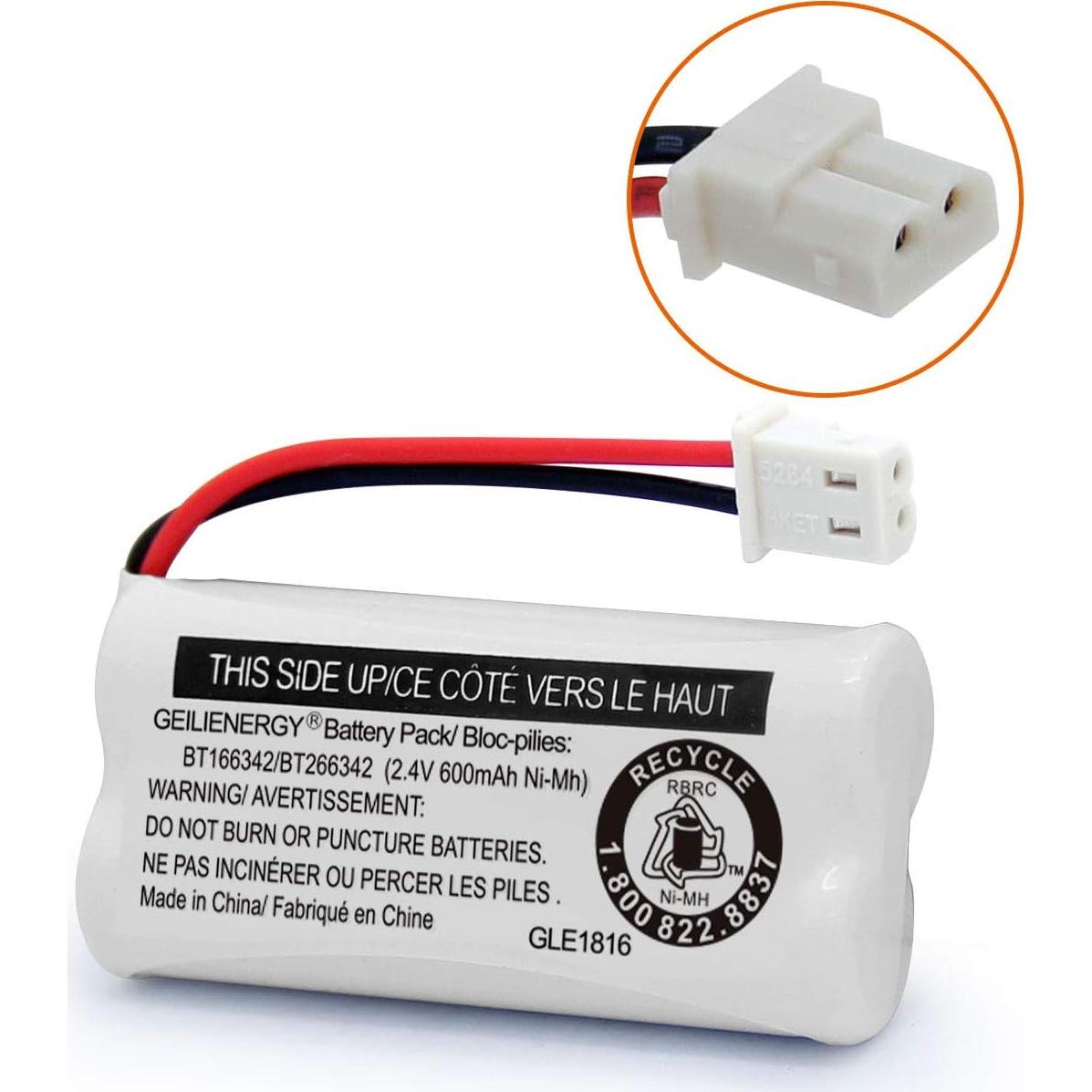 Batería GEILIENERGY BT166342 Compatible VTech AT&T - Paquete de 2