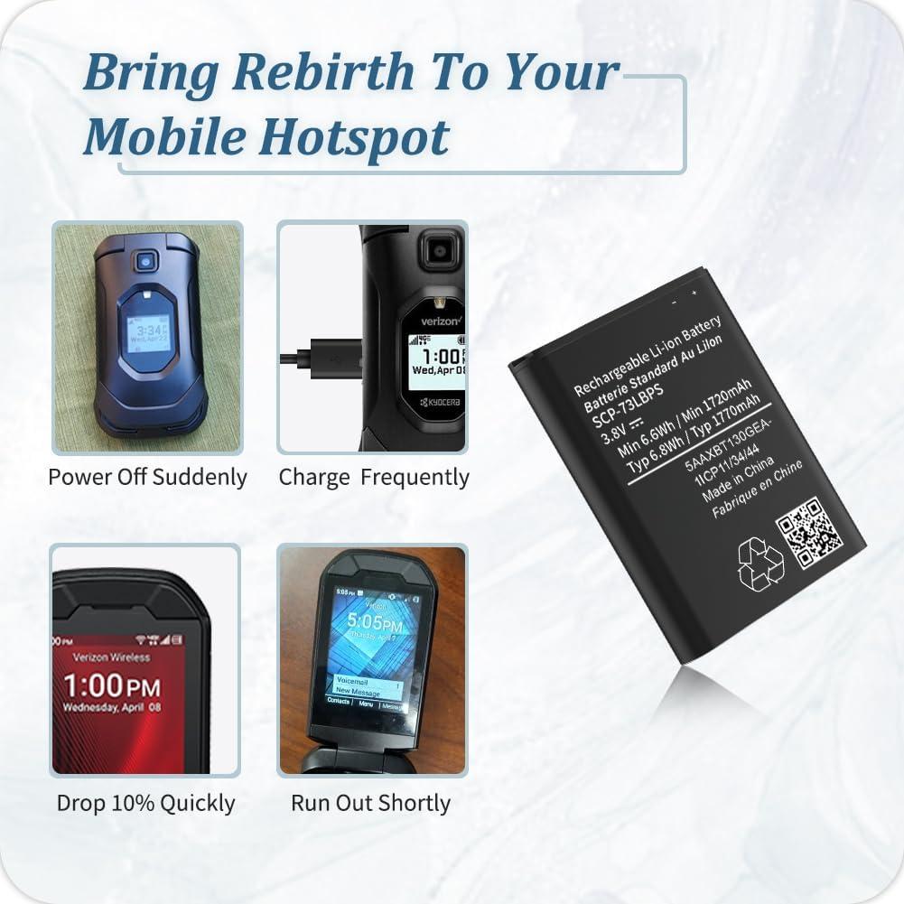 Batería de Reemplazo Kyocera SCP-73LBPS 1770mAh 3.8V