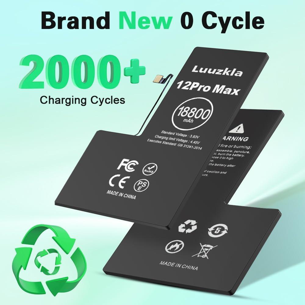 Batería de Reemplazo 18800mAh Luuzkla para iPhone 12 Pro Max