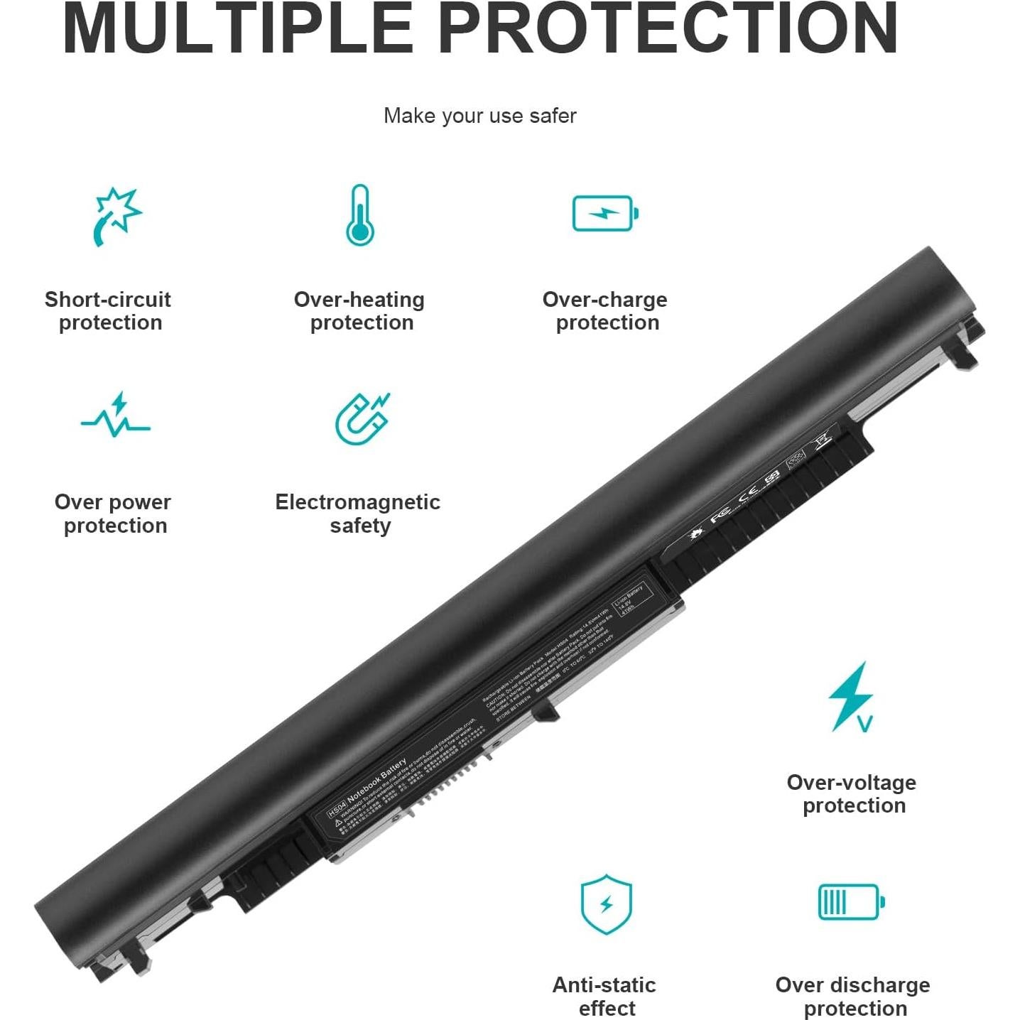 Batería de Laptop Fancy Buying HS04 14.8V 4 Celdas Compatible HP