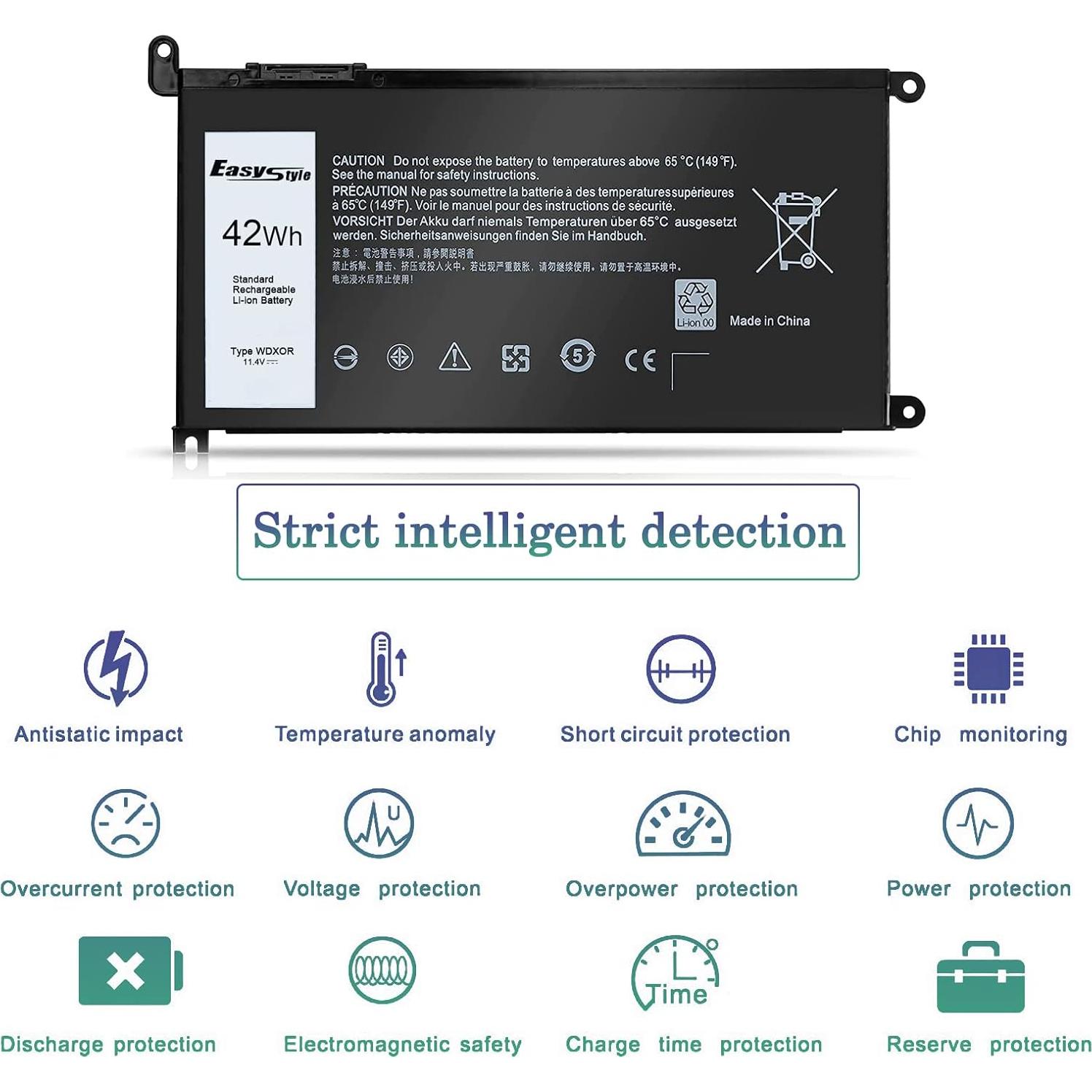 Batería de Reemplazo WDX0R 42Wh para Laptop Dell Inspiron y Latitude