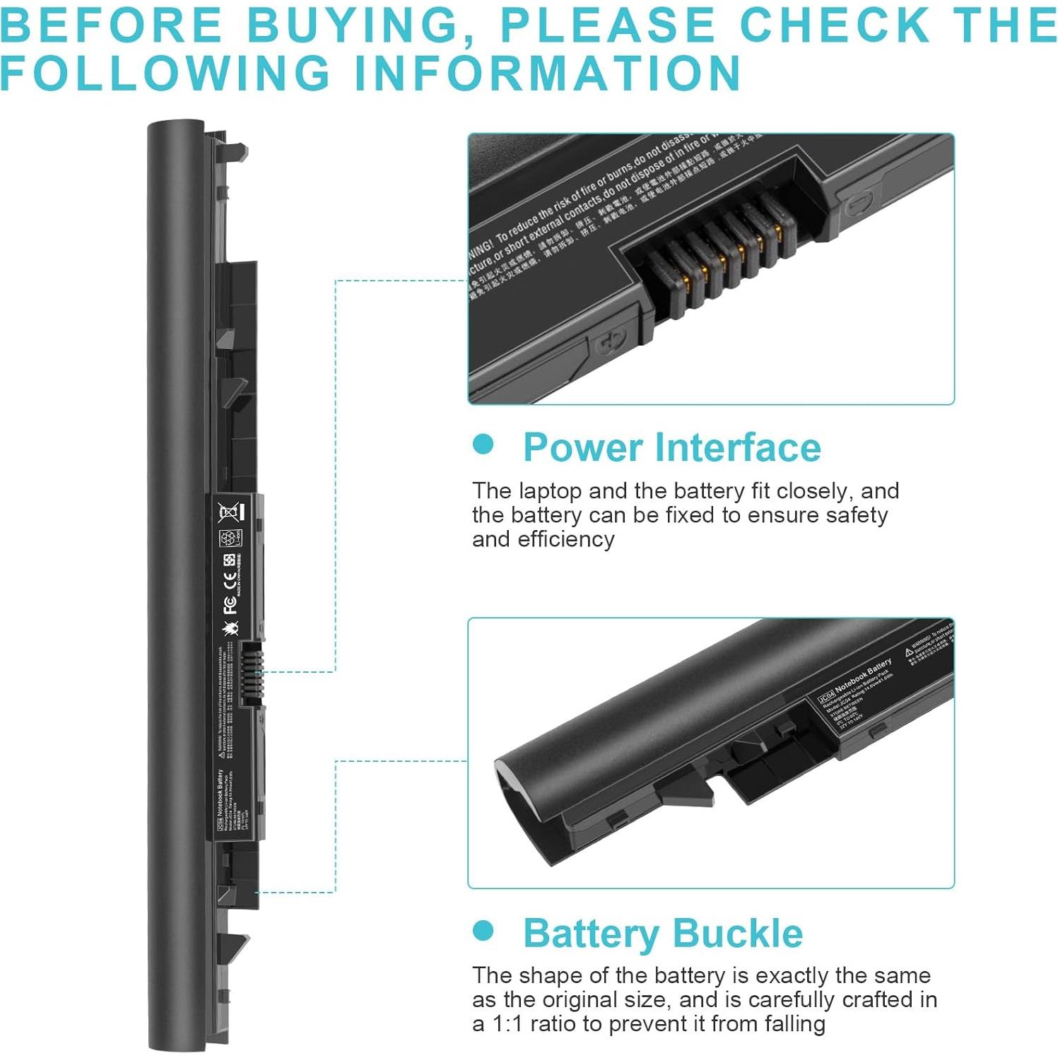 Batería de Laptop Li-ion 2200mAh HP 919700-850 JC03 JC04