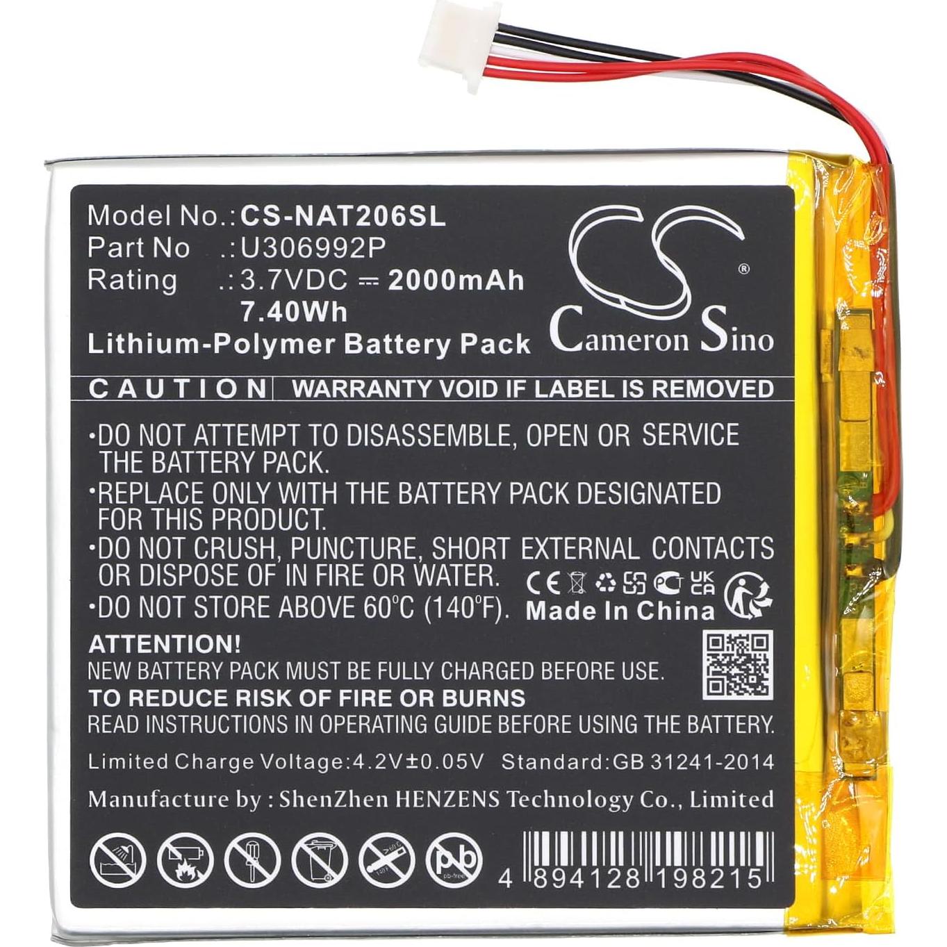 Batería de Reemplazo JIAJIESHI para ONN 100005206, 2000mAh