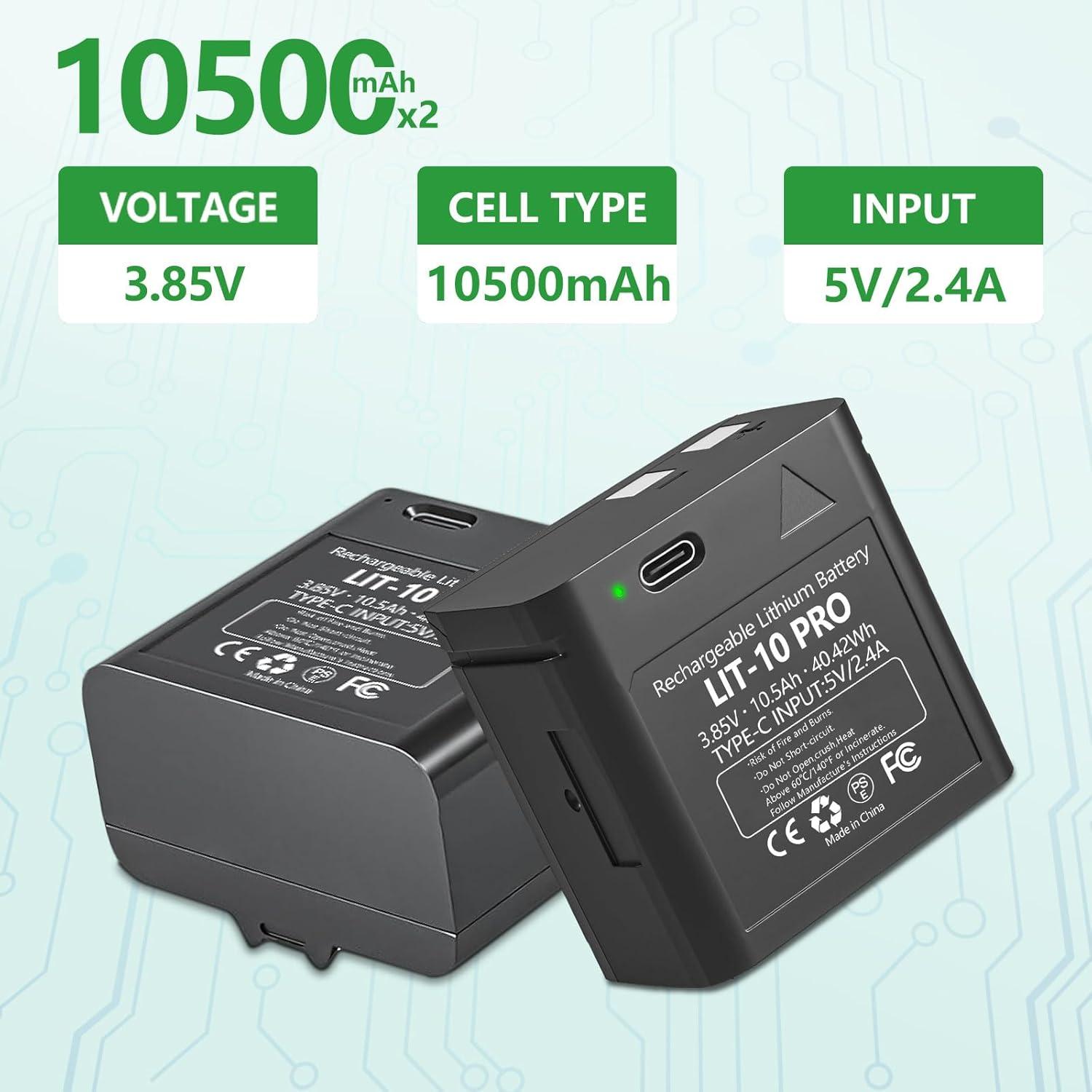 Paquete de 2 Baterías LIT-10 Pro 10500mAh para Cámara SPYPOINT