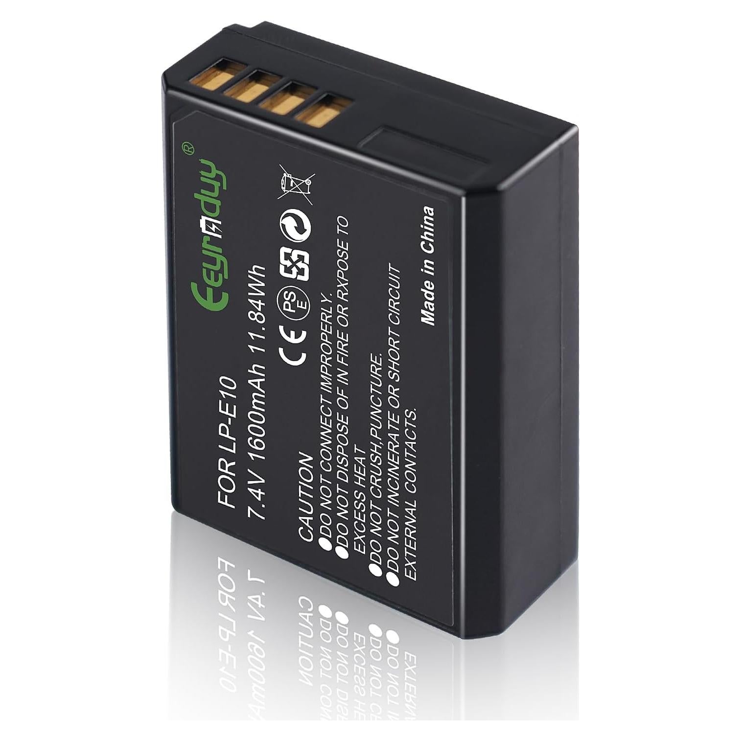 Batería LP-E10 para Canon EOS Rebel T3 T5 T6 T7 1600mAh