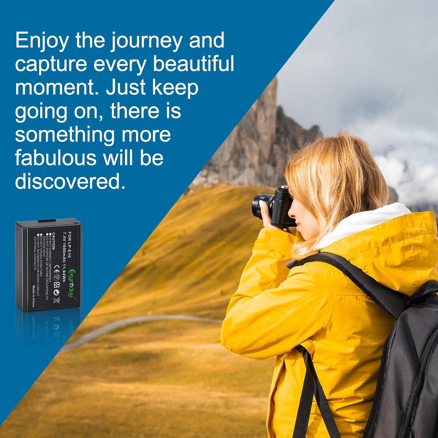 Batería LP-E10 para Canon EOS Rebel T3 T5 T6 T7 1600mAh