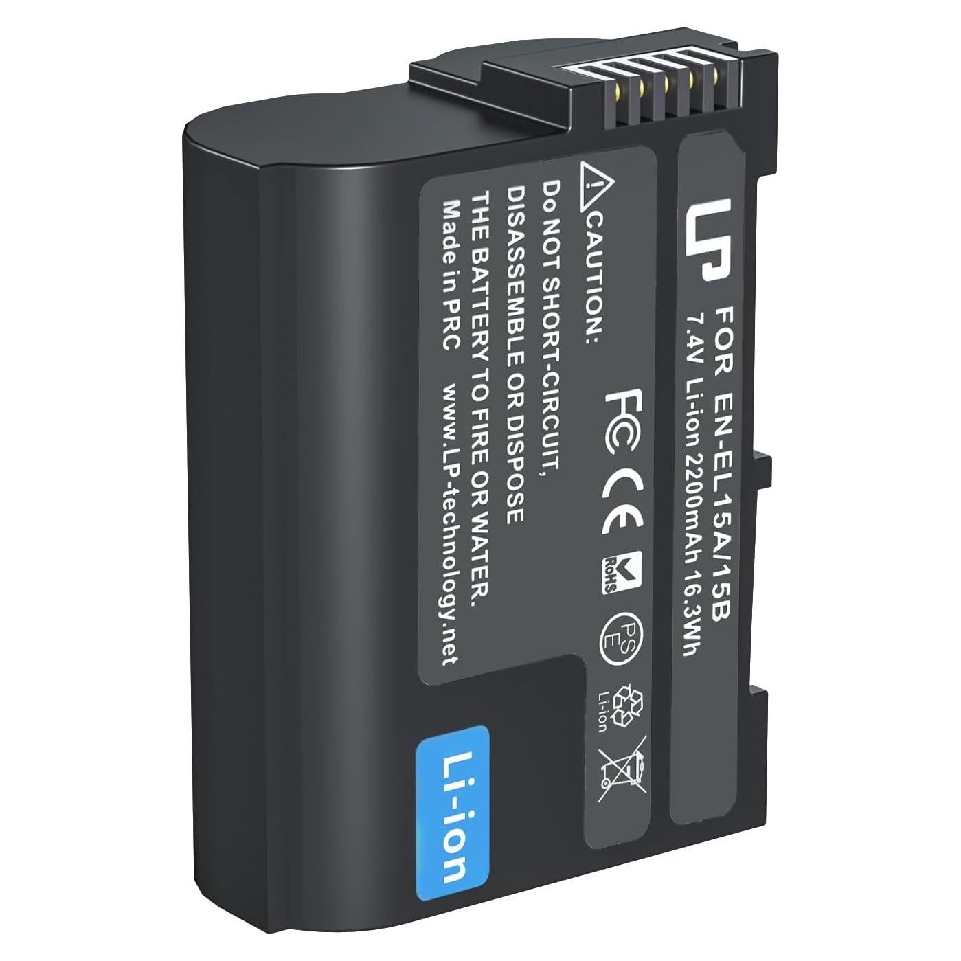 Batería de Reemplazo LP EN-EL15C 2200mAh para Nikon