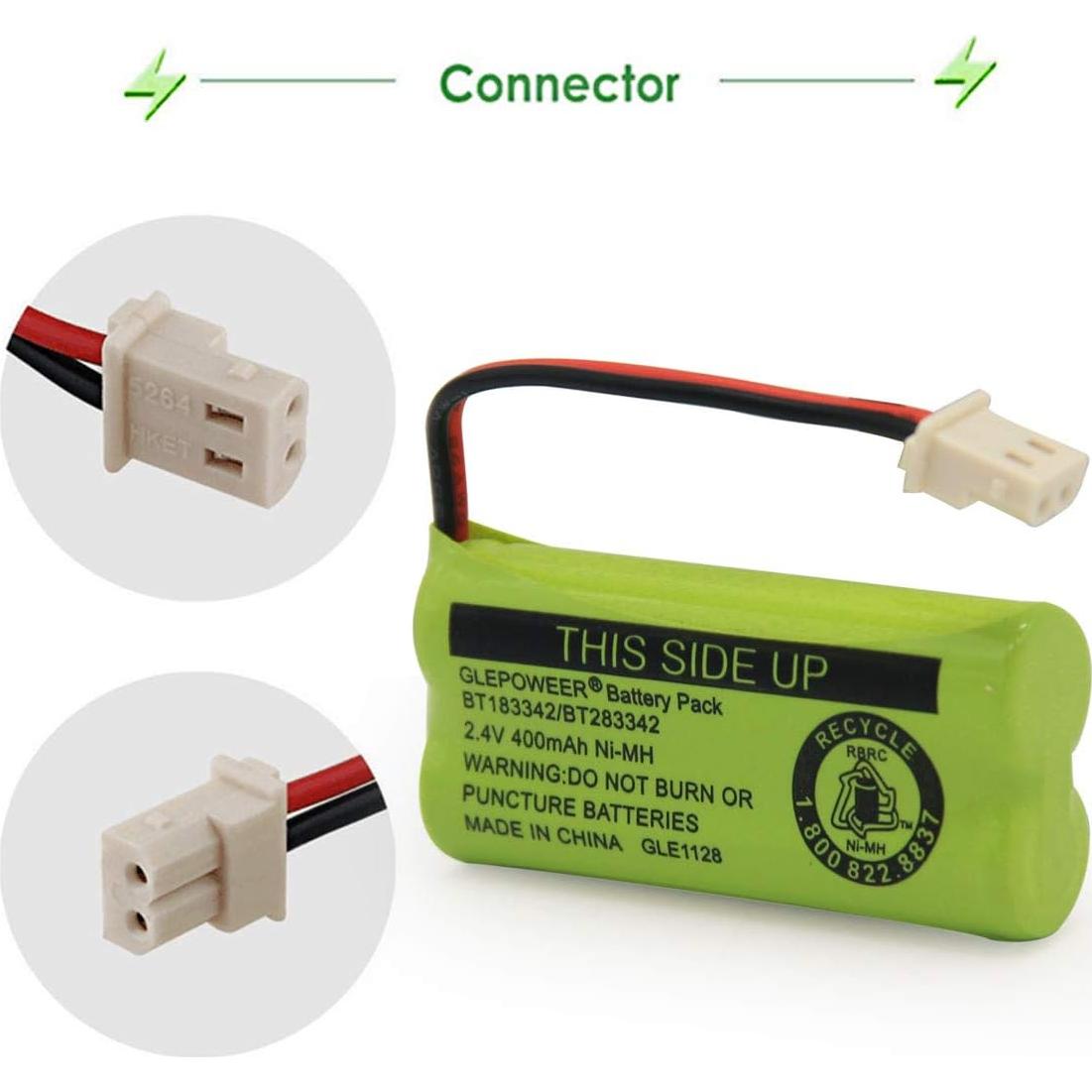 Batería Geilienergy BT183342 2.4V 400mAh Compatible Paquete de 2