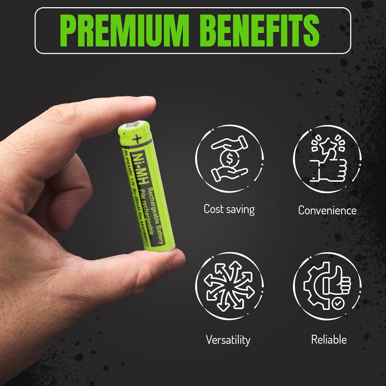 Baterías Recargables Ni-MH RocketBus BK-40AAABU 400mAh