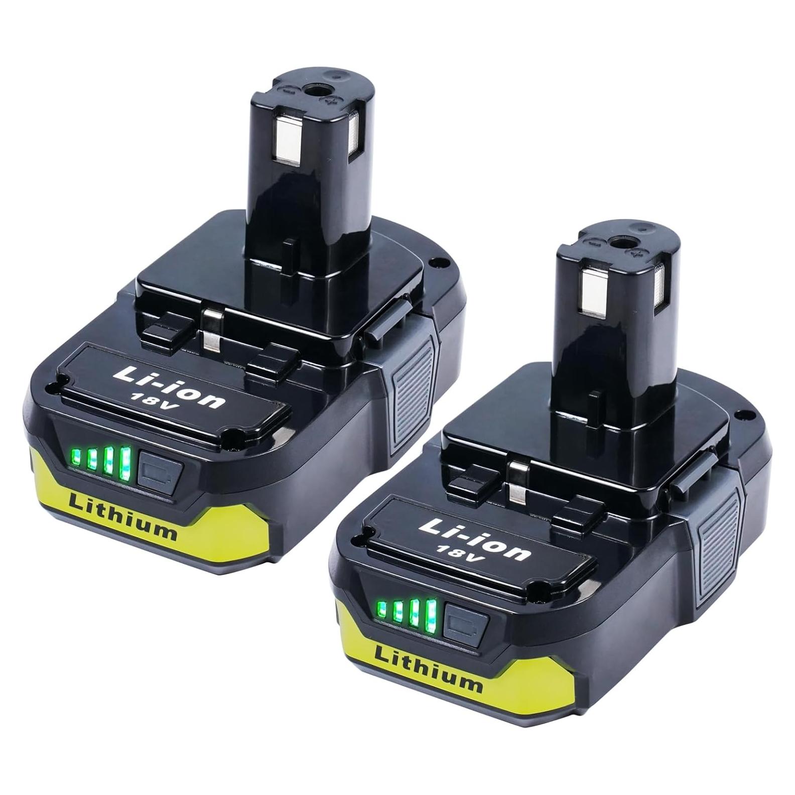 Paquete de 2 Baterías de 3.0Ah para Herramientas Ryobi 18V