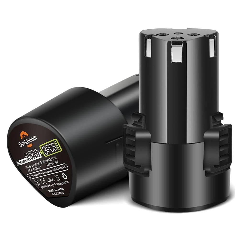 2 Baterías de Litio 12V 1.5Ah + Cargador para Herramientas