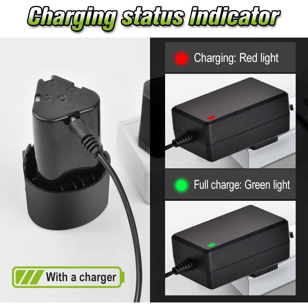 2 Baterías de Litio 12V 1.5Ah + Cargador para Herramientas